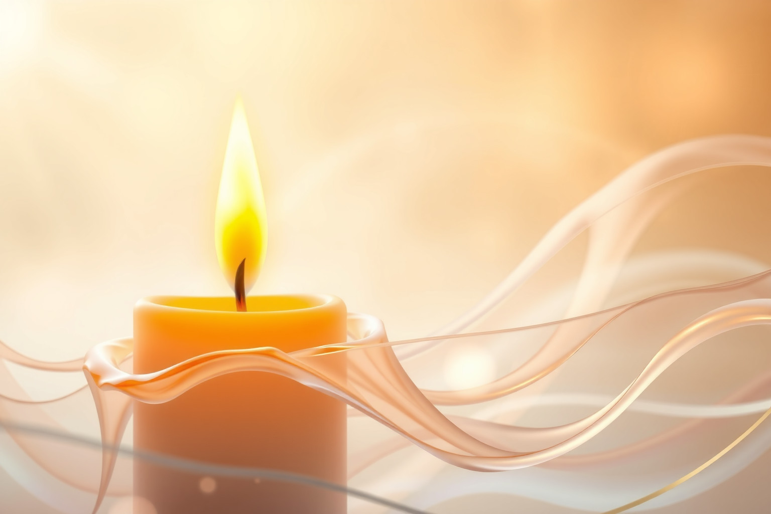 La candela arancione simboleggia energia vibrante e ottimismo duraturo.