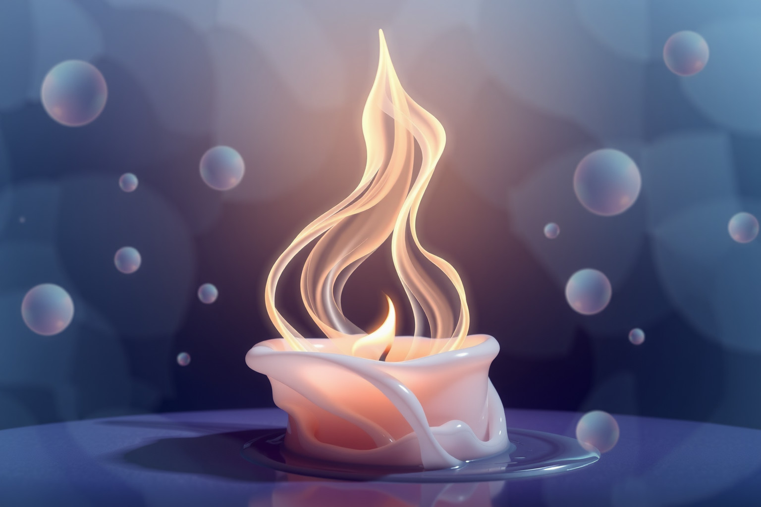 La candela che si scioglie simboleggia trasformazione e liberazione interiore.