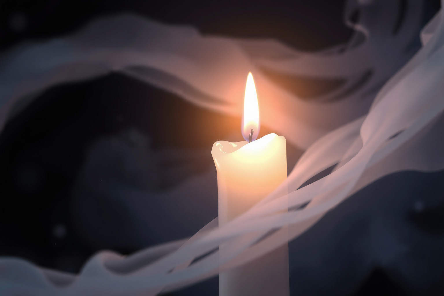 La candela in buio simboleggia speranza e resilienza interiore.