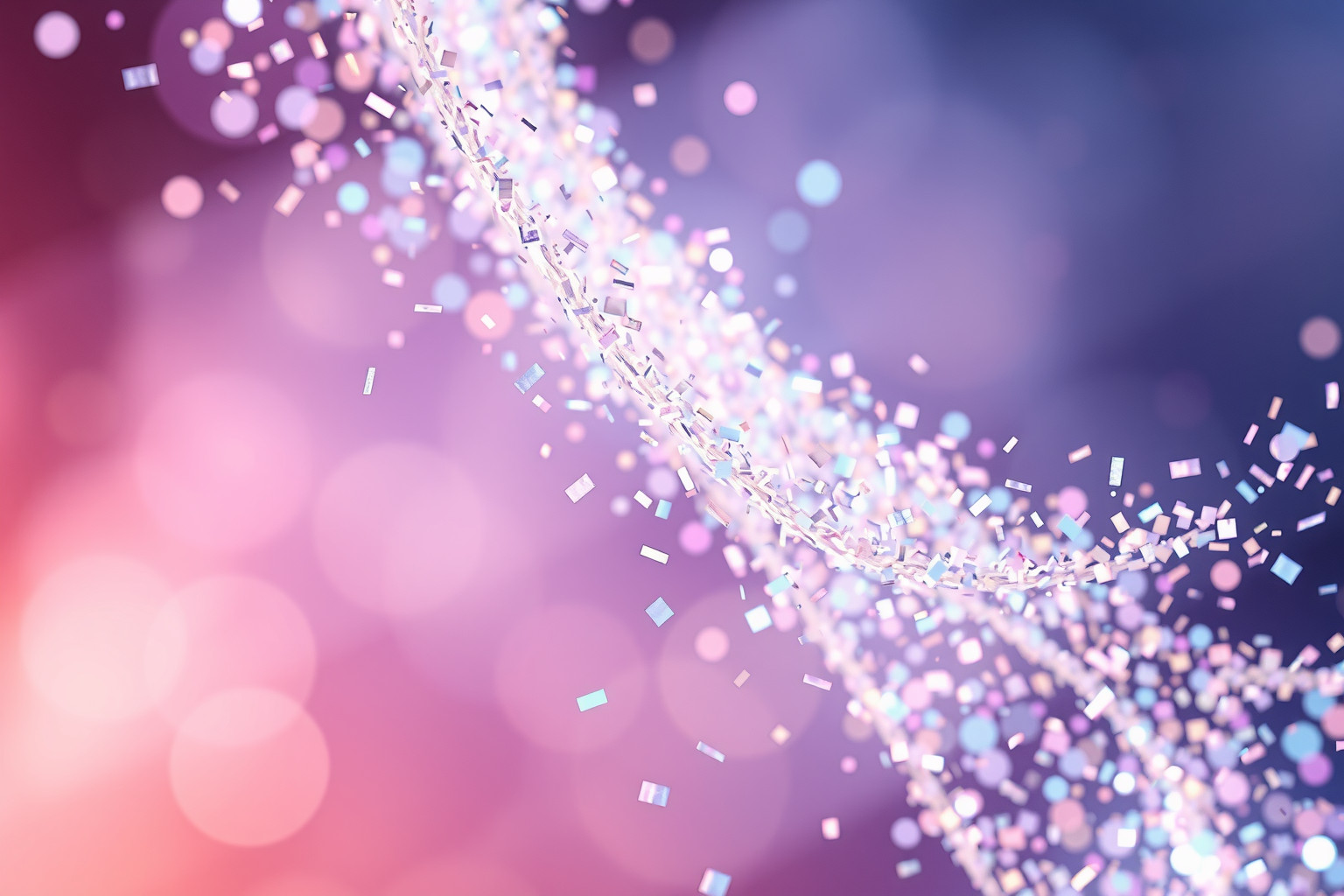 I coriandoli che cambiano colore simboleggiano trasformazioni emotive profonde.