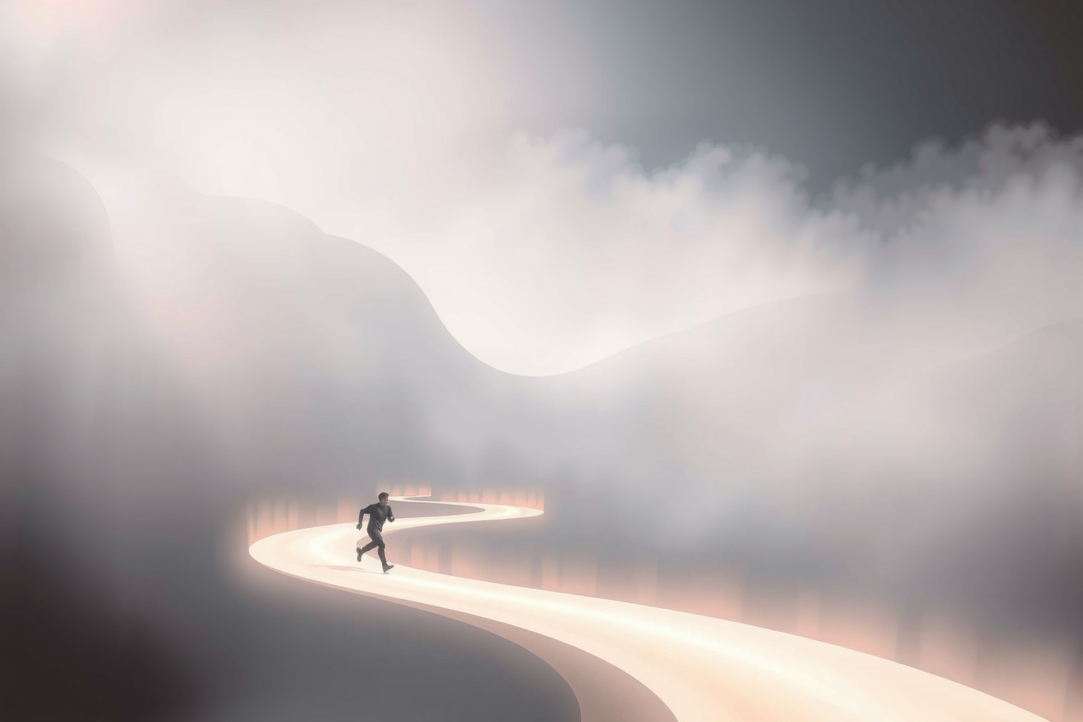 Correre da soli simboleggia libertà interiore e consapevolezza profonda.