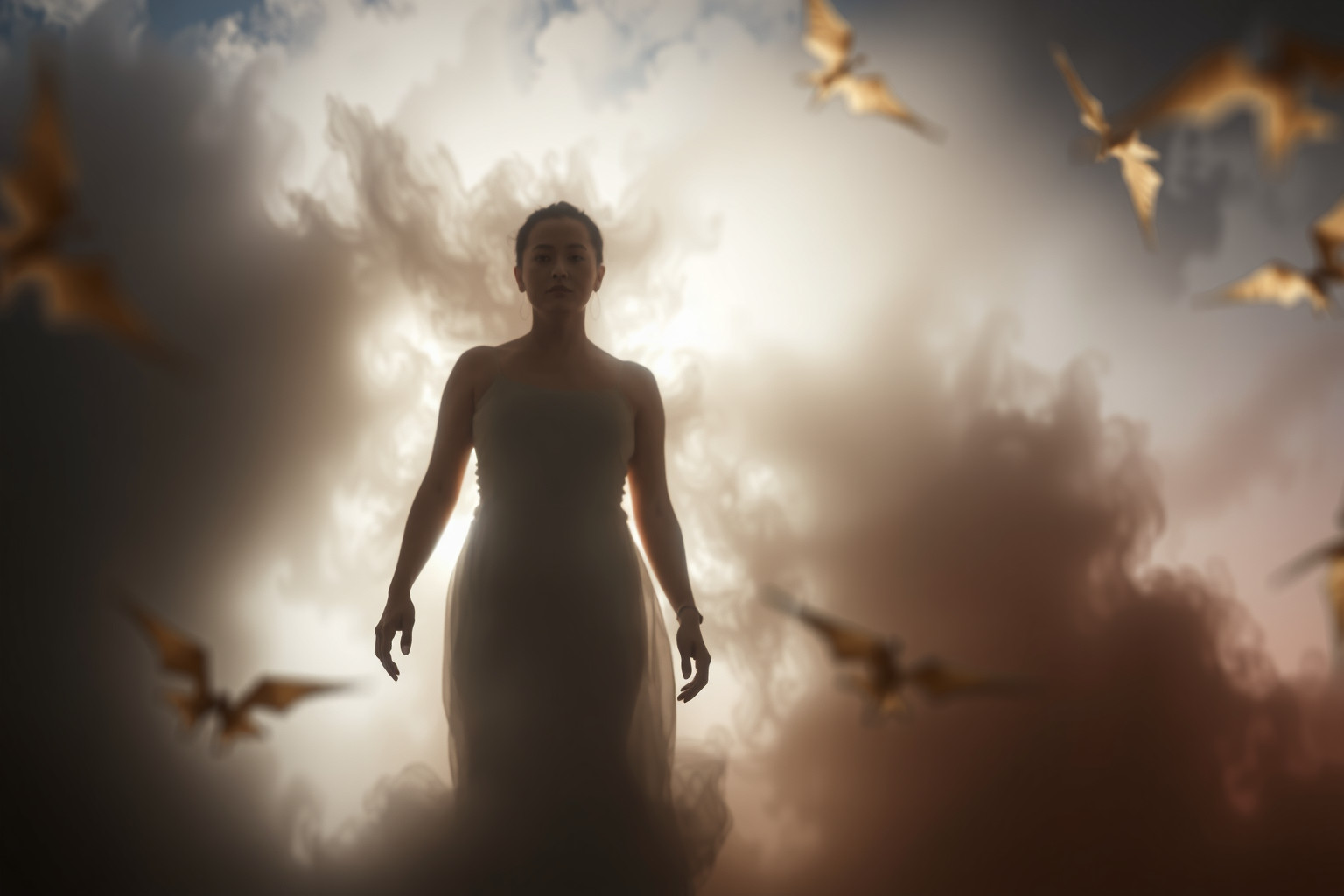 La figura d’ombra che imita riflette il subconscio nascosto.