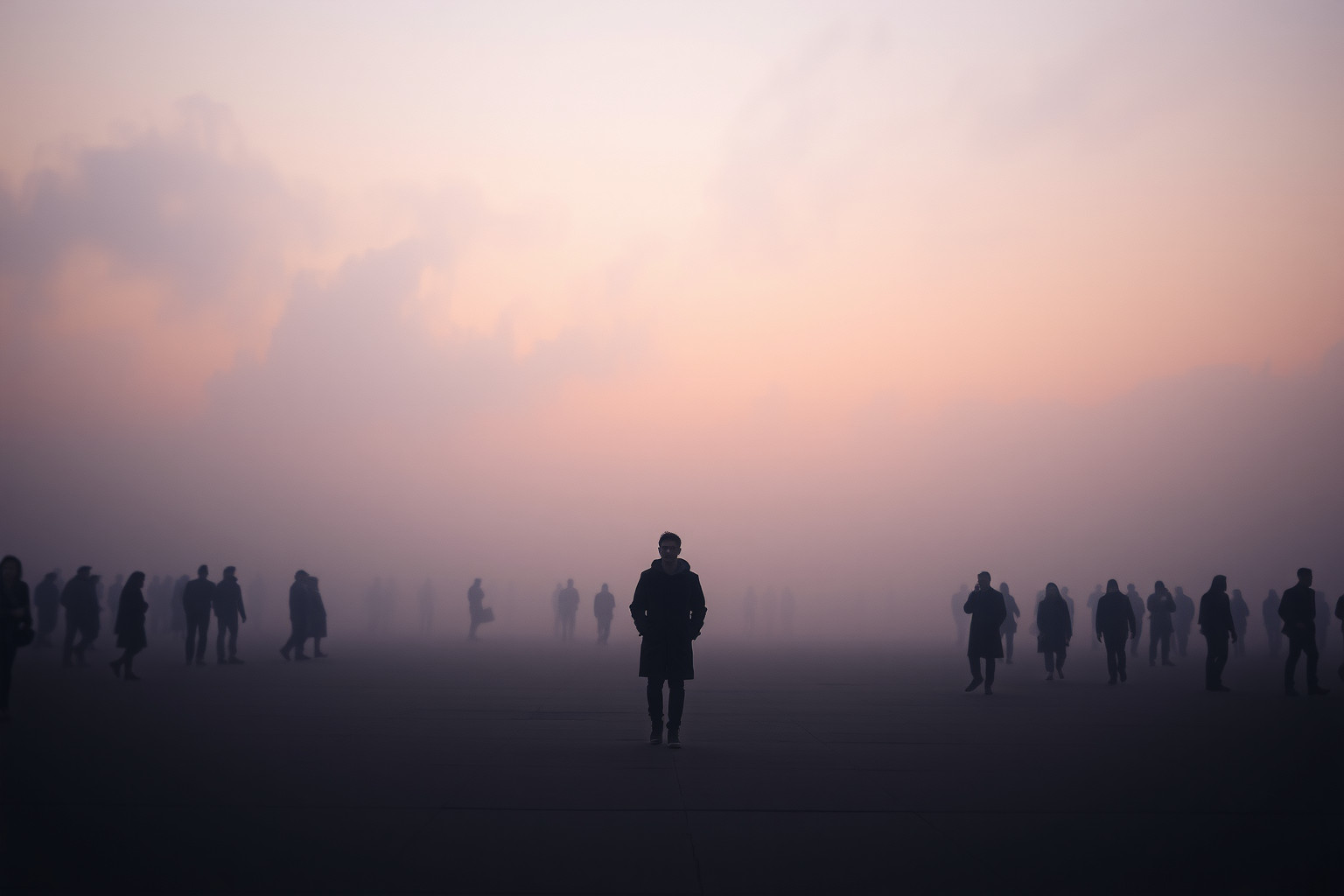 La figura d'ombra riflette timori nascosti di giudizio pubblico.