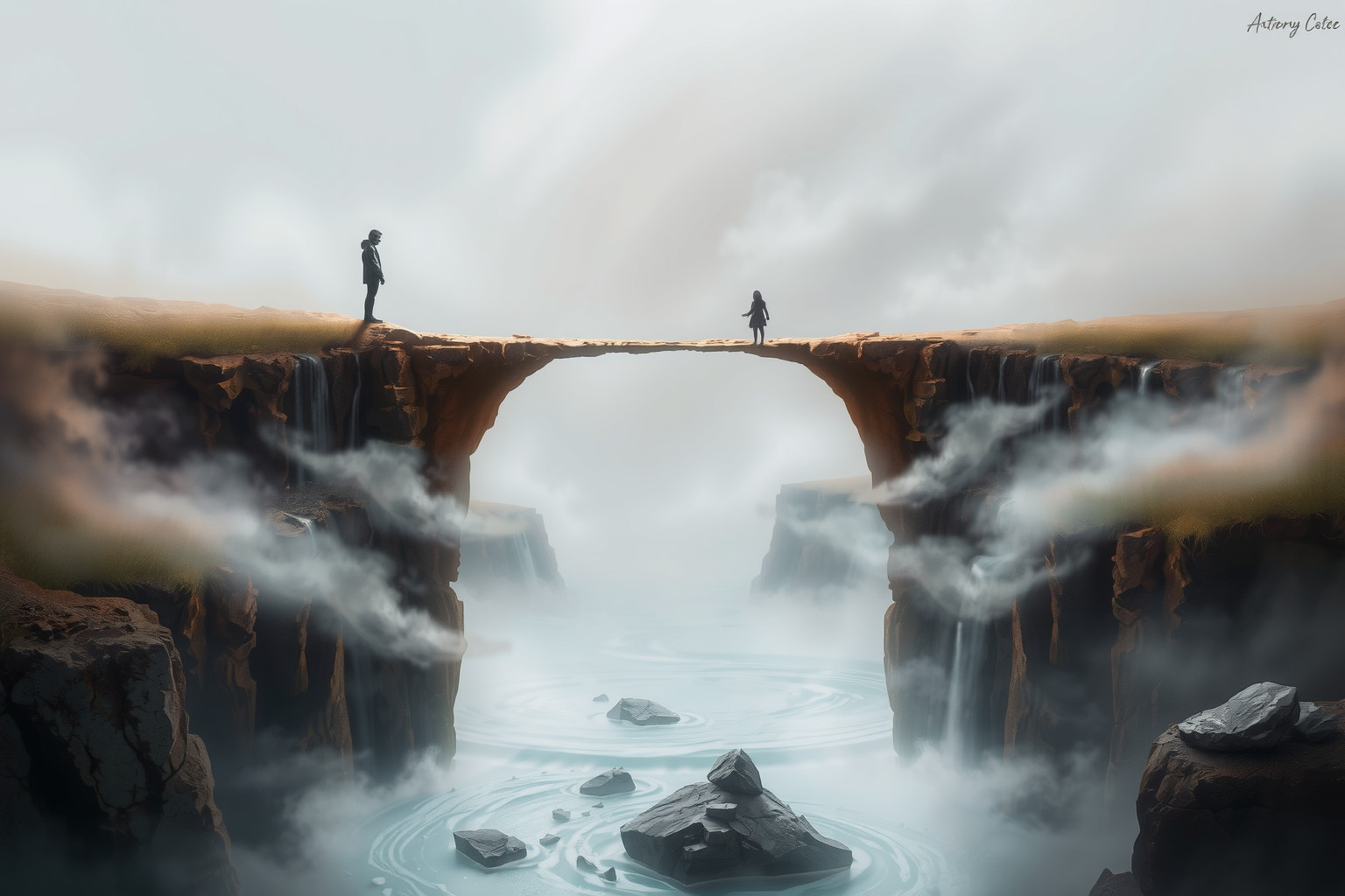 La frana simboleggia rotture che isolano e impediscono dialogo.