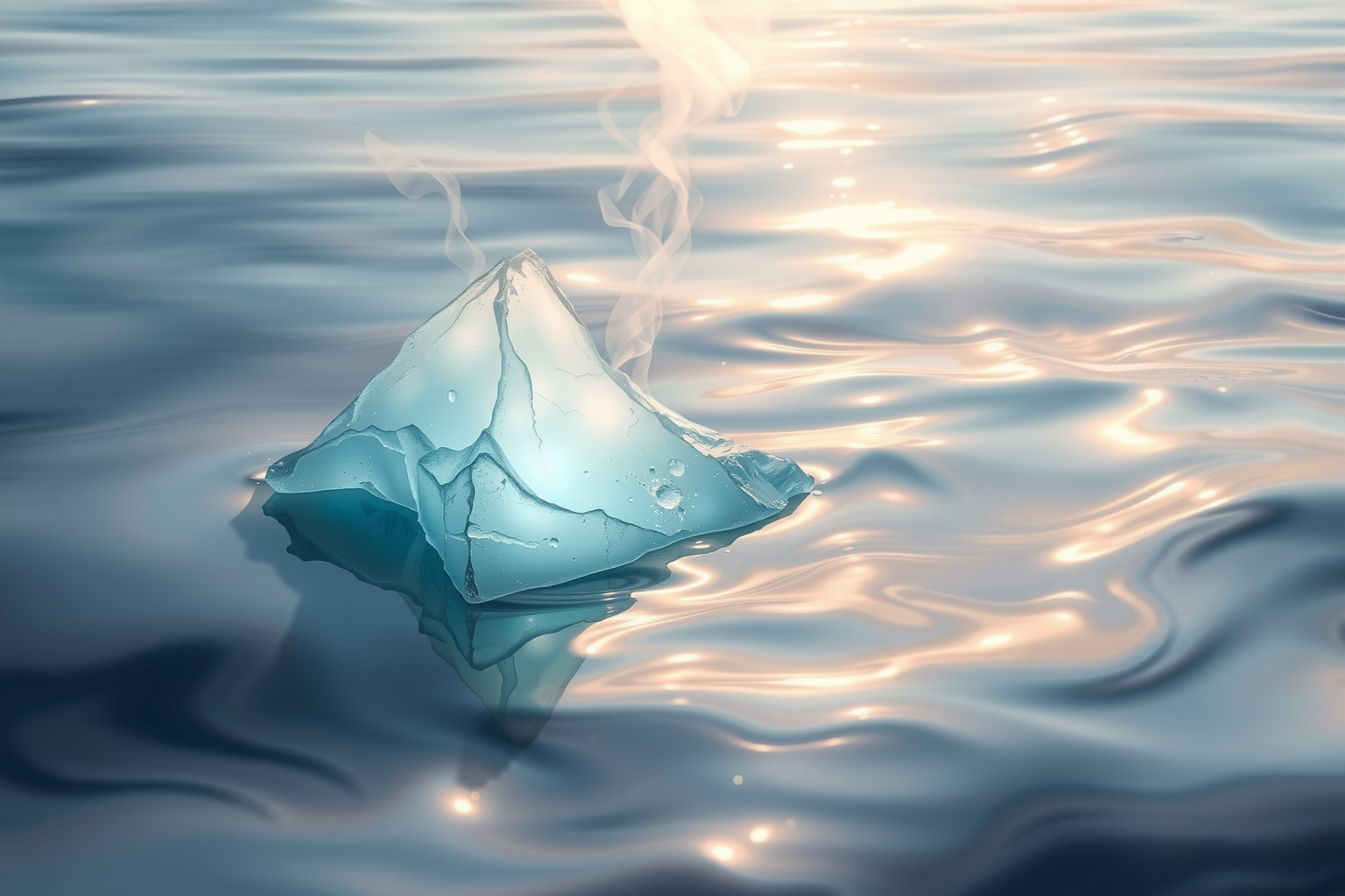 Il ghiaccio che si scioglie simboleggia cambiamenti e perdite imminenti.