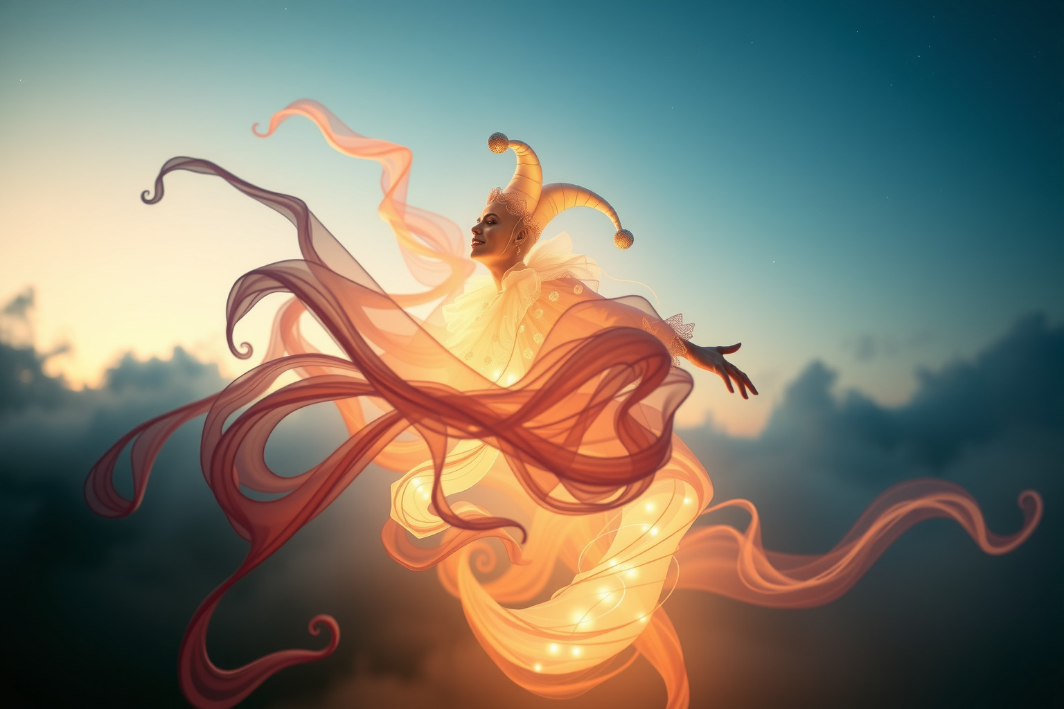 Il buffone che muore simboleggia la fine e nuova rinascita interiore.