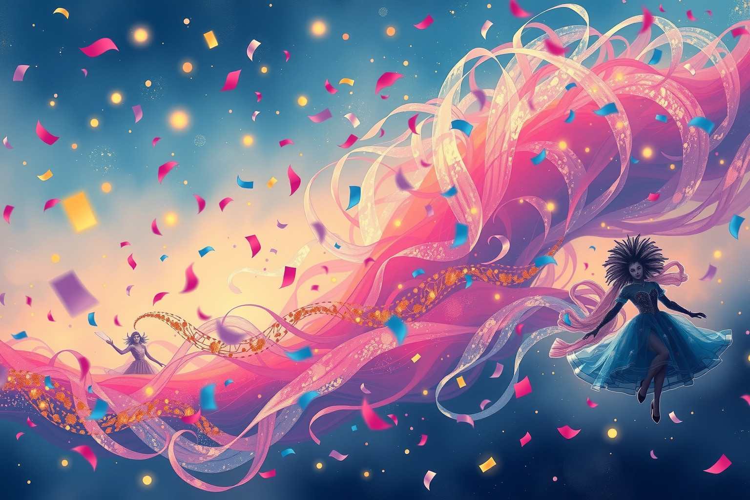 Lanciare coriandoli simboleggia gioia e celebrazione nei sogni.