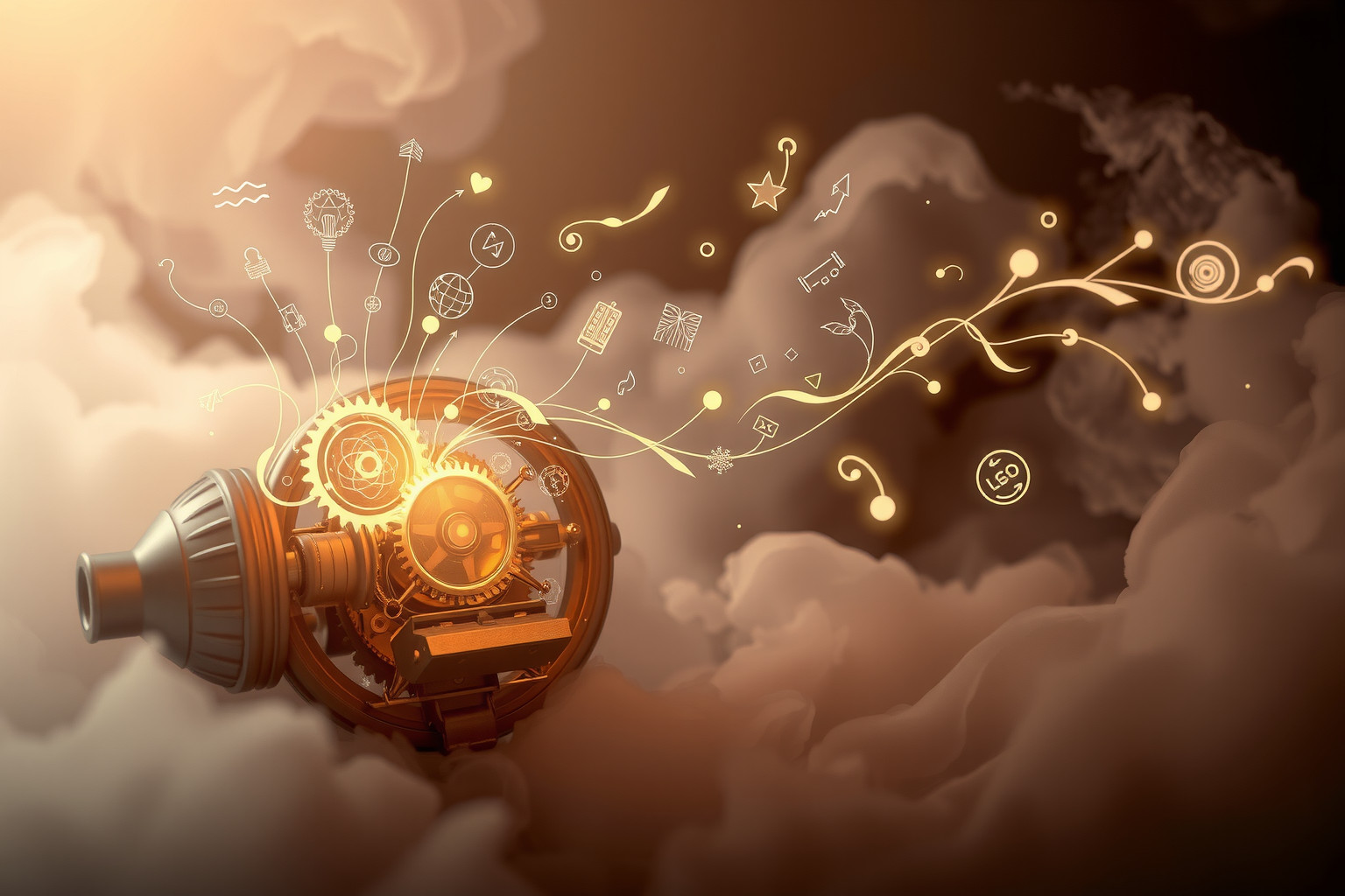 Sognare macchinari che scrivono indica creatività e nuove idee.