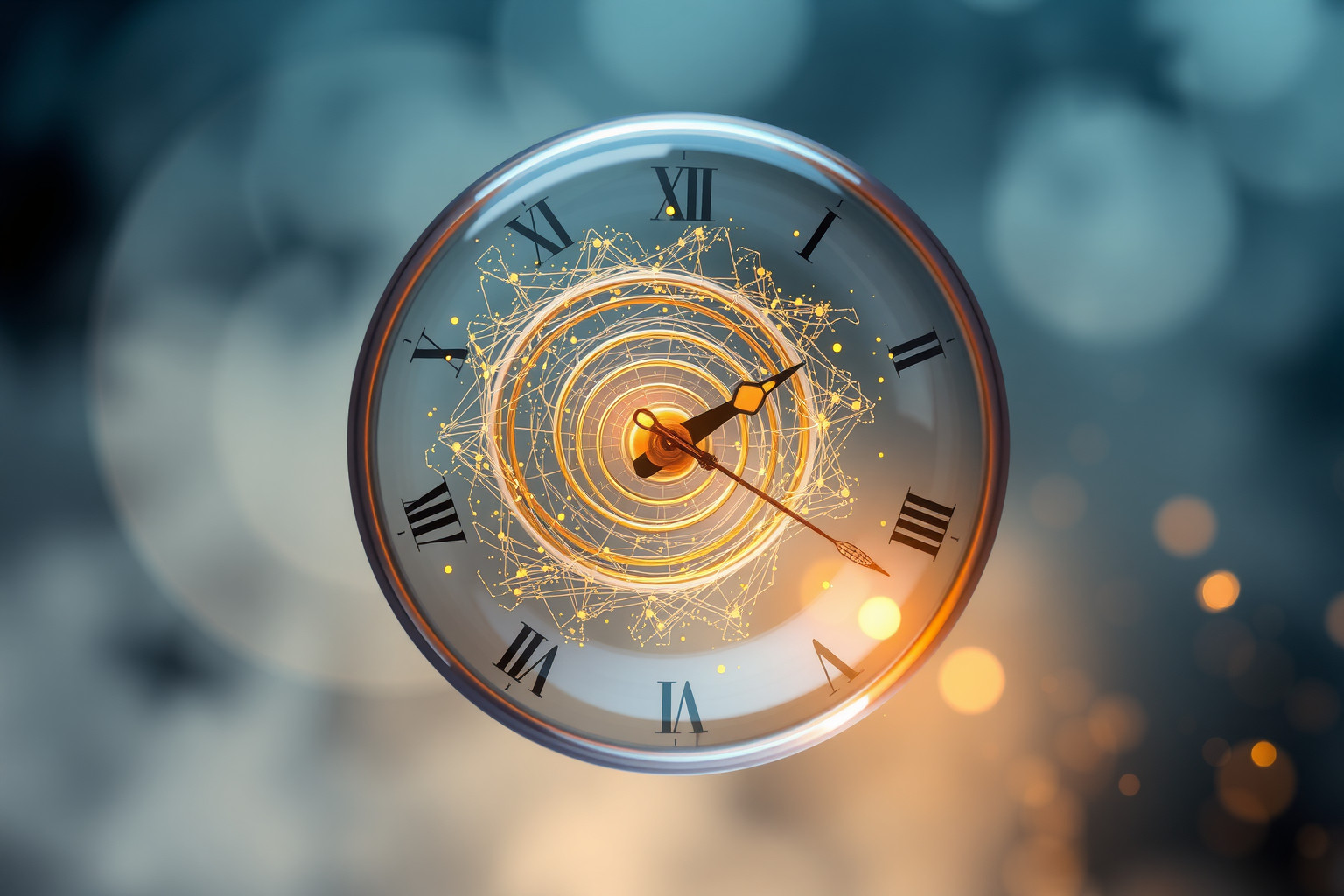 La molla in orologio simboleggia il tempo e l'urgenza d'azione.