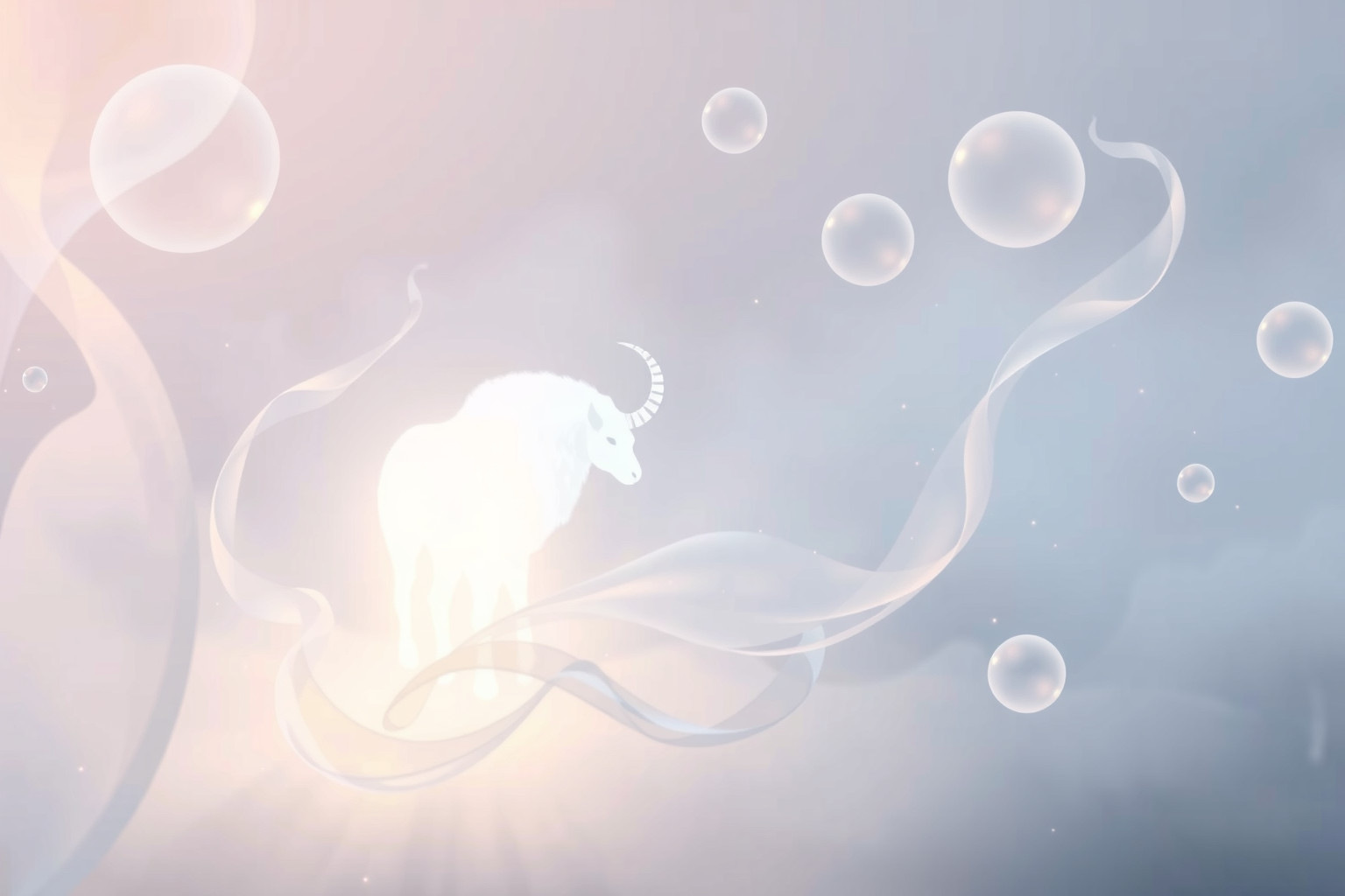 Il muflone bianco simboleggia purezza, innocenza e profonda intuizione.