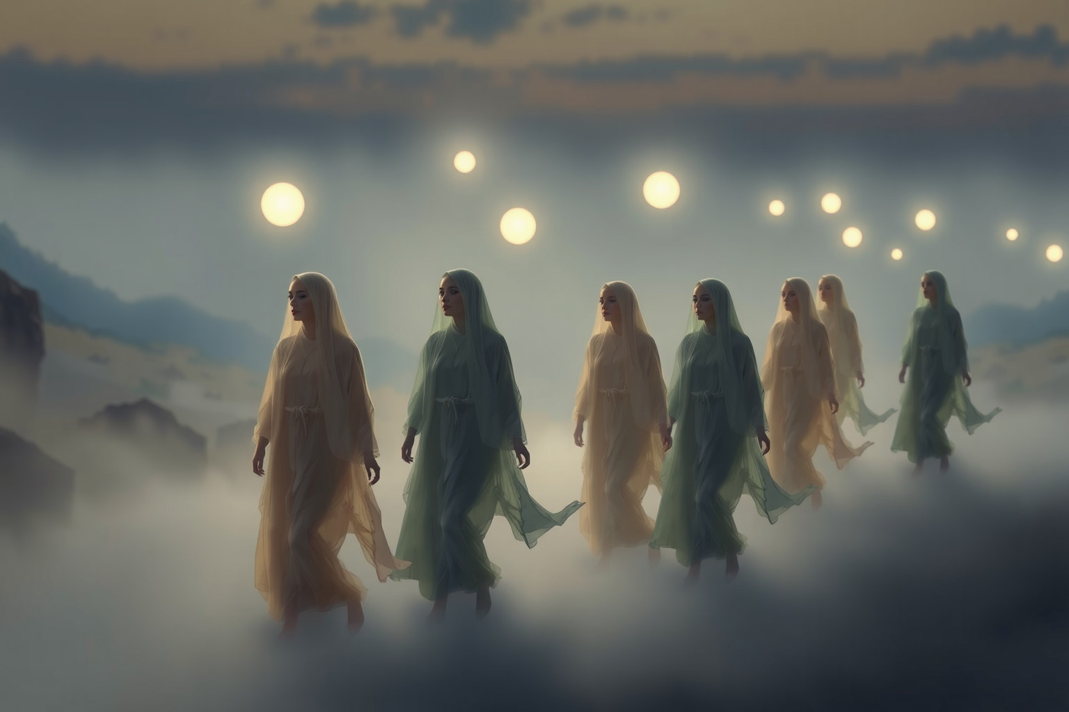 La parata silenziosa simboleggia riflessione e pace interiore profonda.