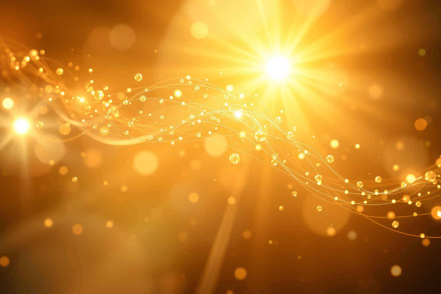 Uno sciame luminoso simboleggia chiarezza mentale e consapevolezza crescente.