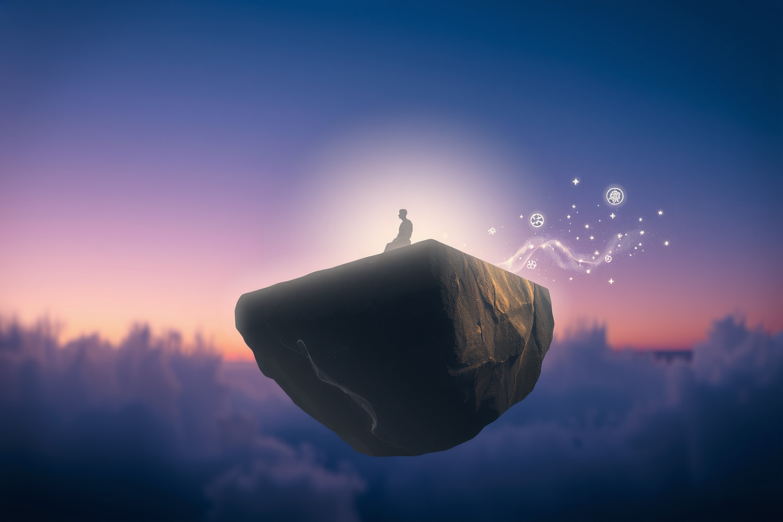 Sedersi su un muretto simboleggia pausa e riflessione interiore profonda.