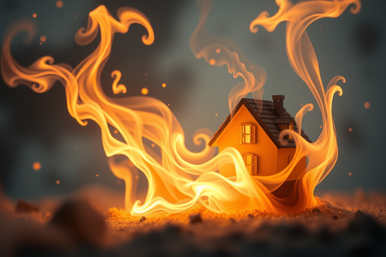 Sentire il fuoco simboleggia perdita e rinascita interiore profonda.