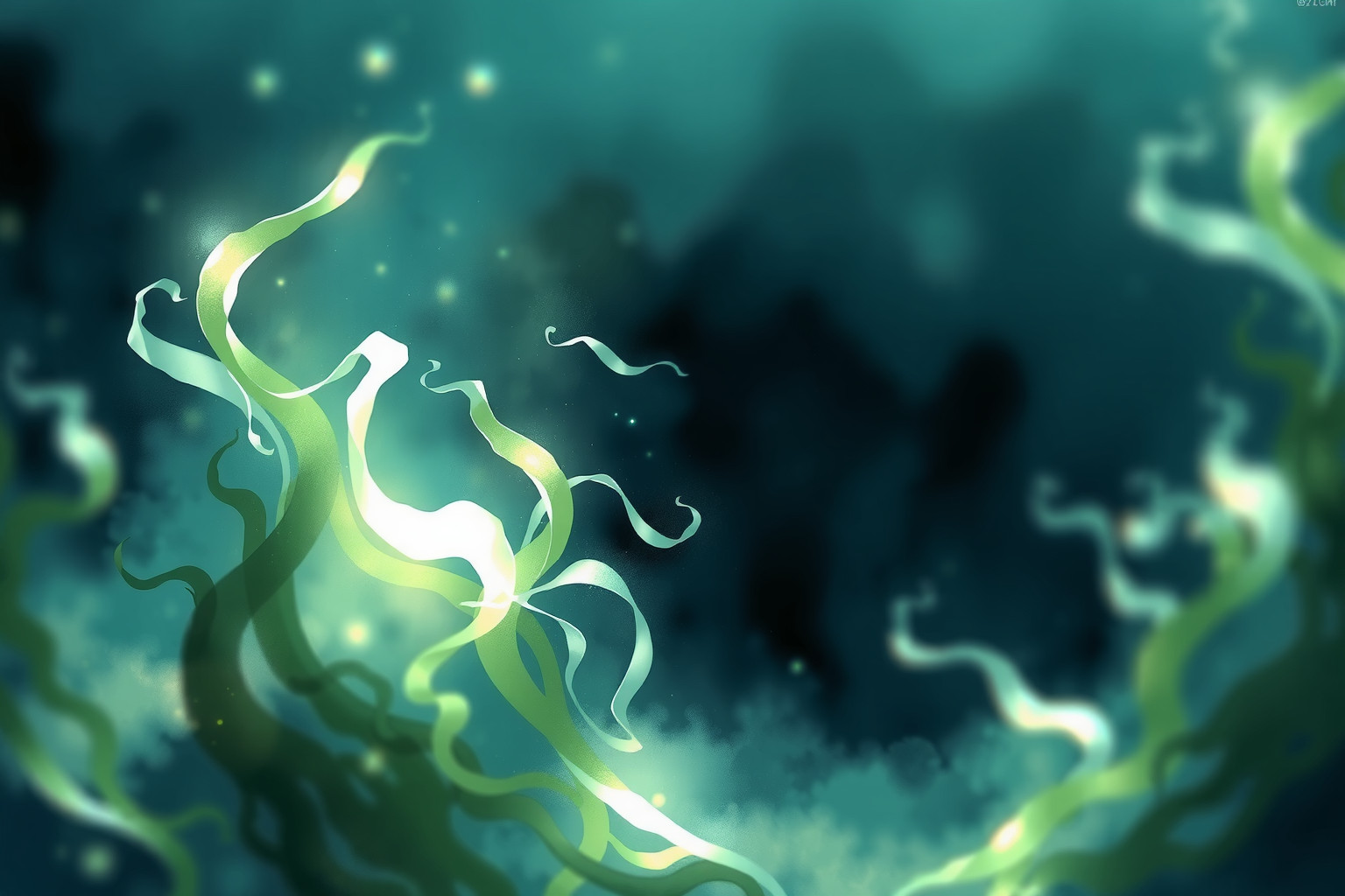 Sognare alghe luminose simboleggia intuizioni nascoste e guida interiore.