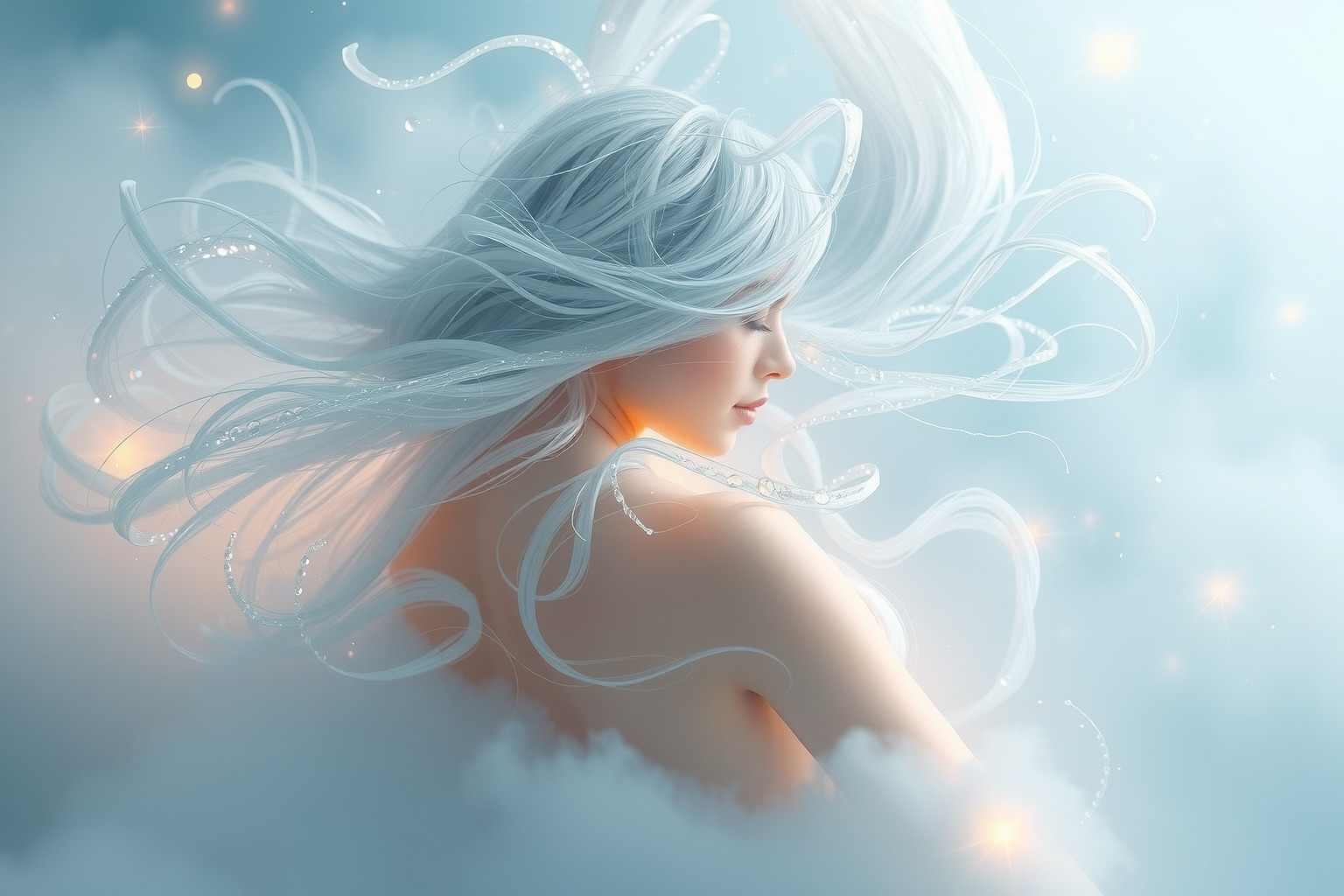 Sognare capelli bagnati simboleggia emozioni profonde e rinnovamento interiore.