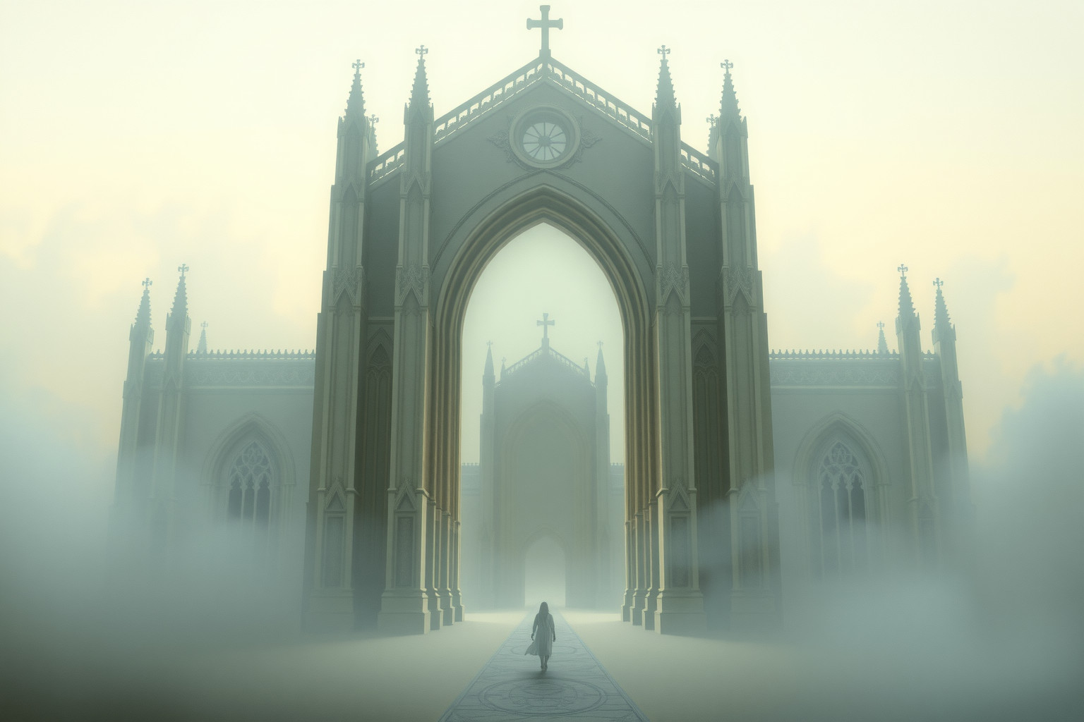 Sognare di lasciare una chiesa riflette dubbi spirituali profondi.