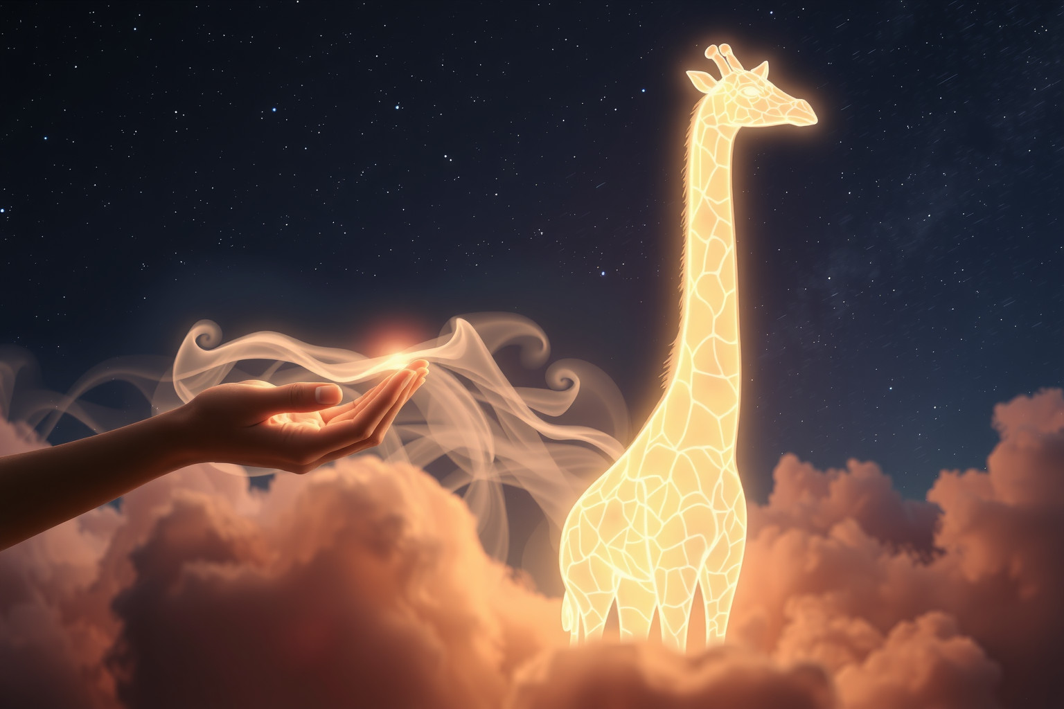 Accarezzare una giraffa nei sogni simboleggia gentilezza e saggezza.