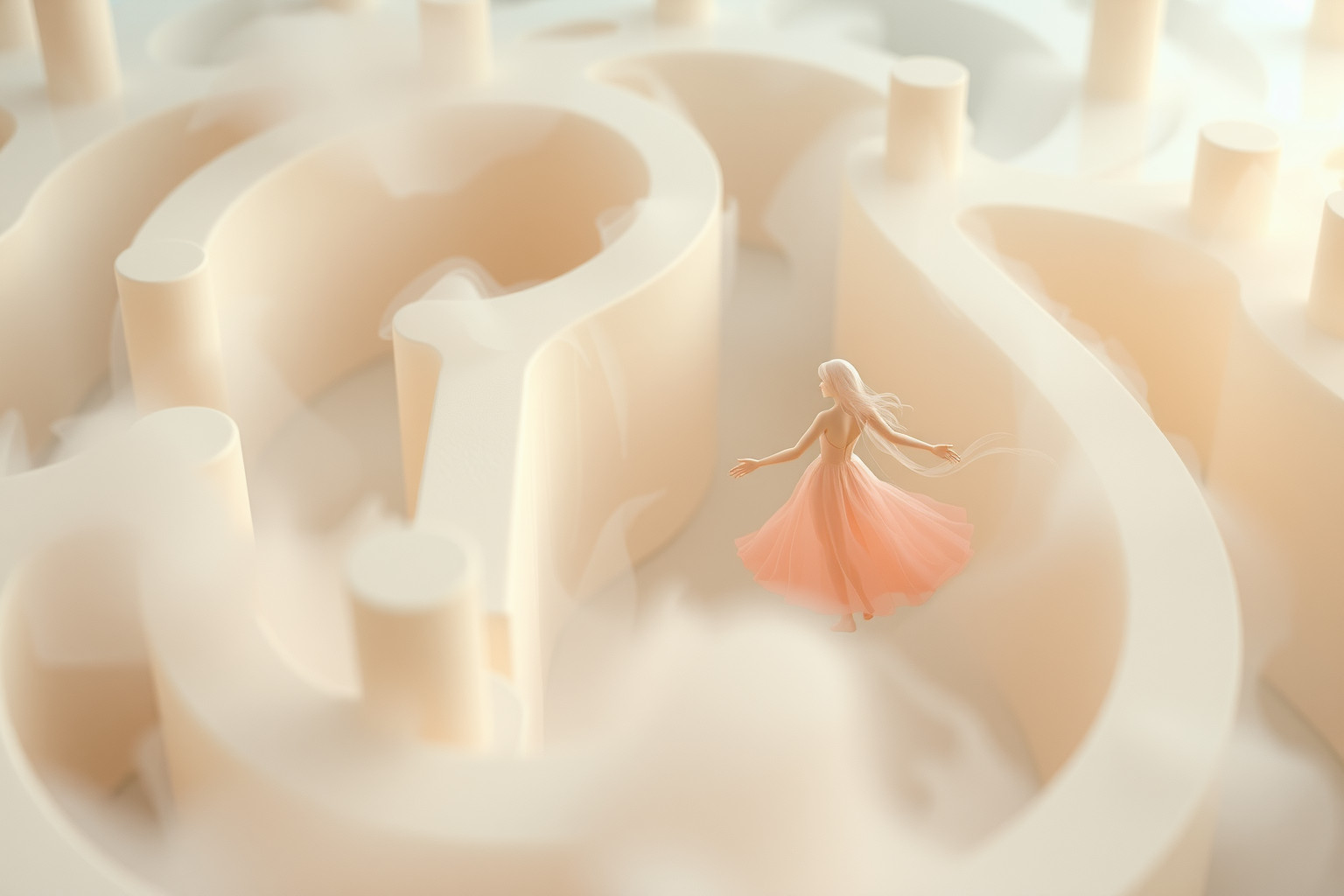 Sognare aiuto nel labirinto simboleggia ricerca di supporto emotivo.