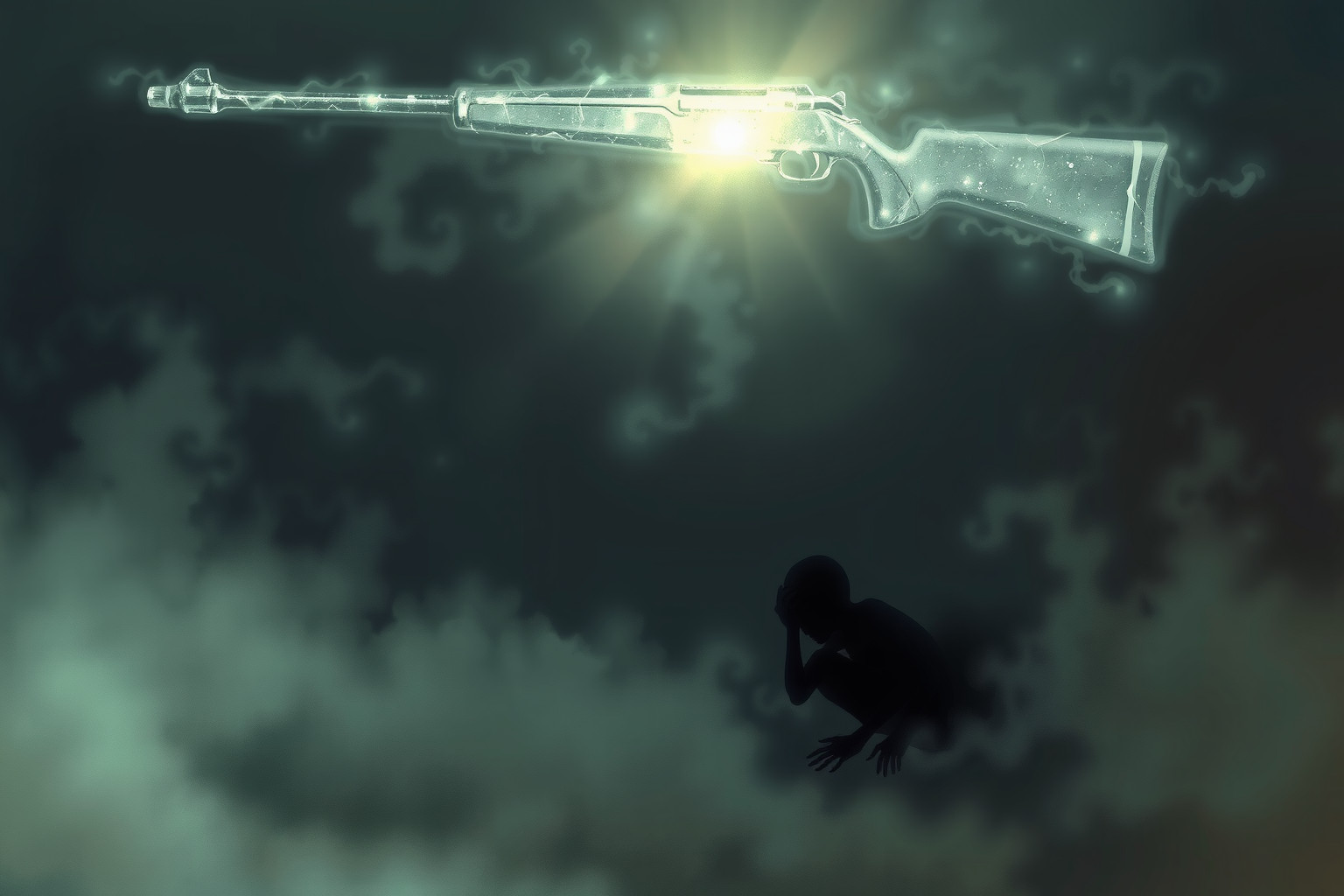 Sognare paura fucile aria compressa riflette insicurezza e conflitti interiori.