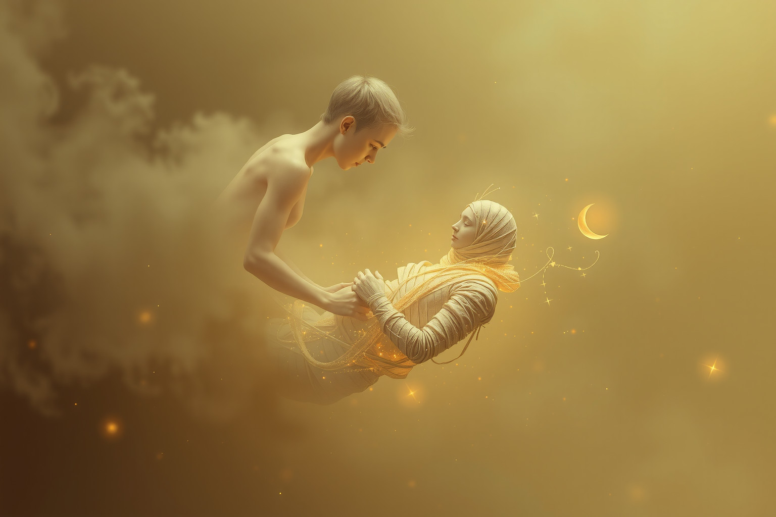 Sognare di baciare una mummia simboleggia amore per il passato.