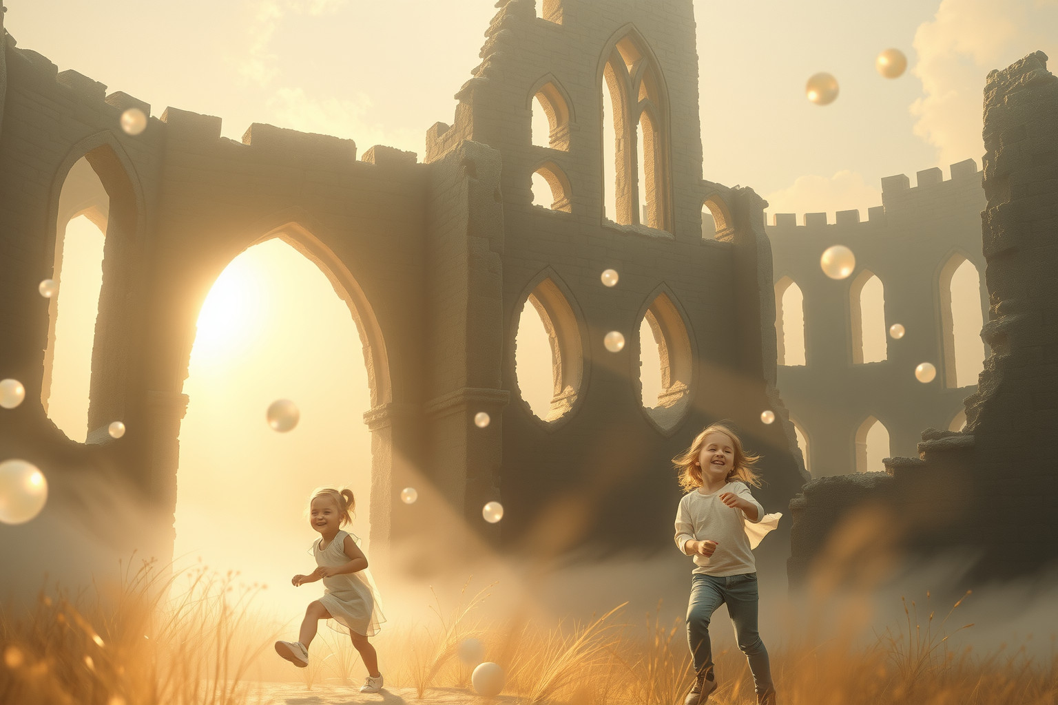 Sognare bambini nei ruderi simboleggia rinascita e speranza futura.