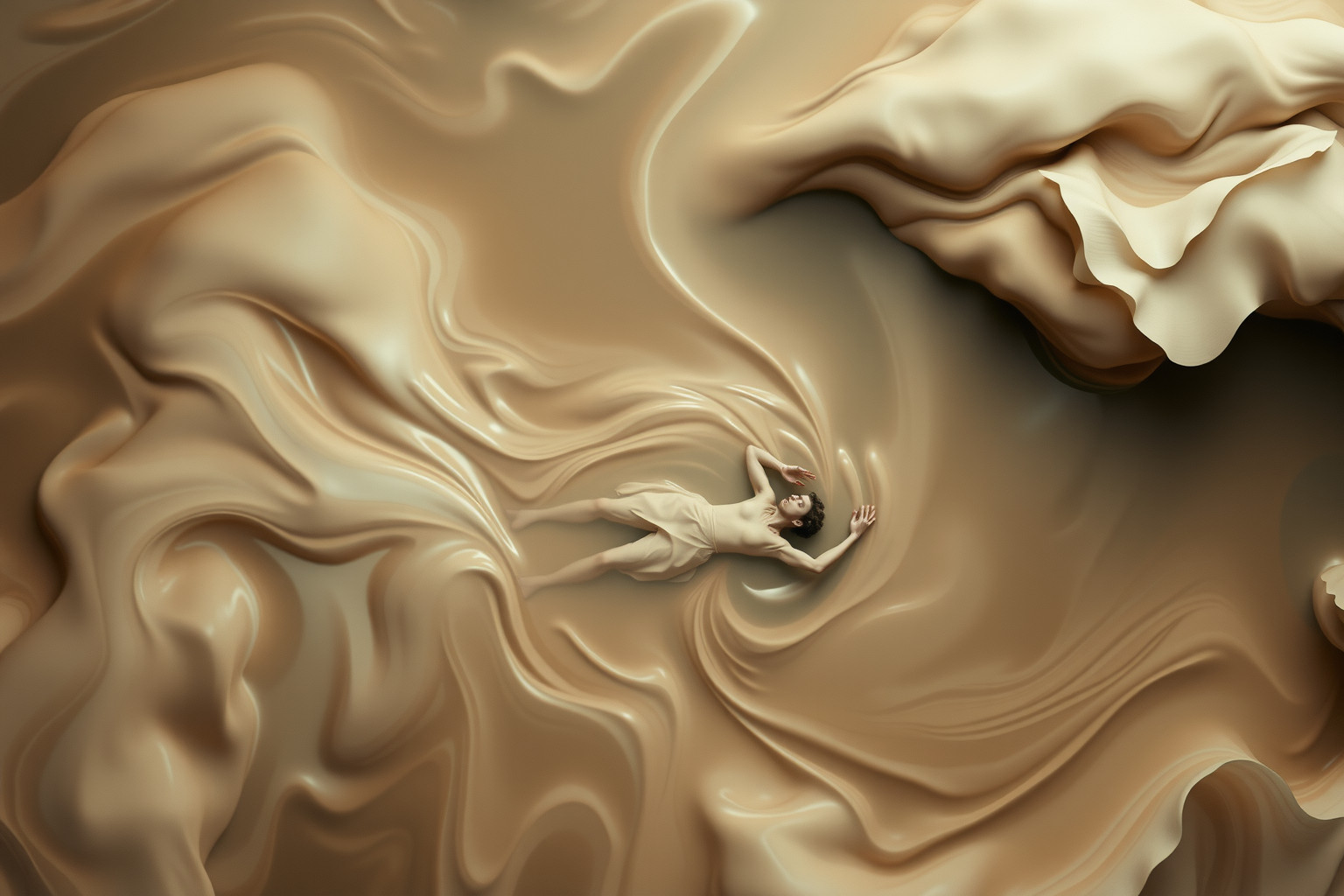 Sognare di cadere nel liquame simboleggia problemi emotivi nascosti.