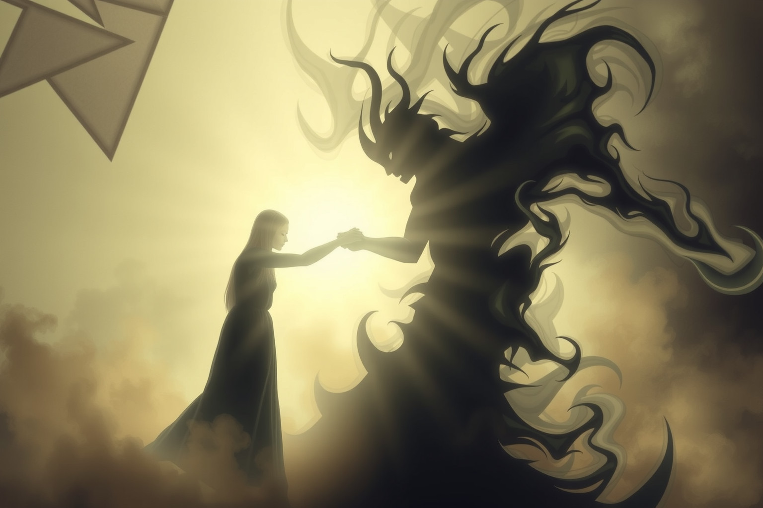 Sognare di combattere un demone rappresenta lotta interiore intensa.