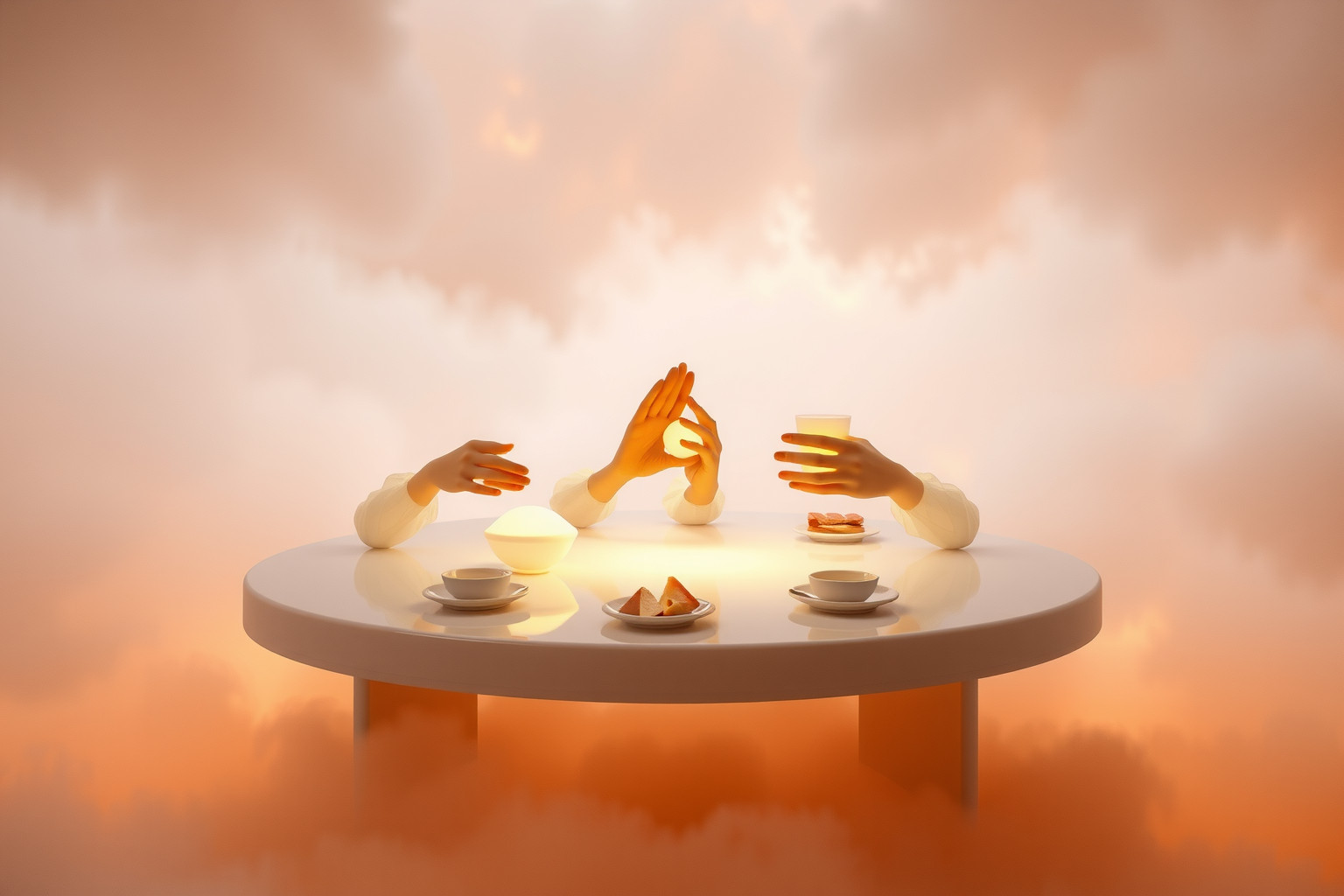 Sognare di condividere un pasto comune simboleggia unione e armonia.