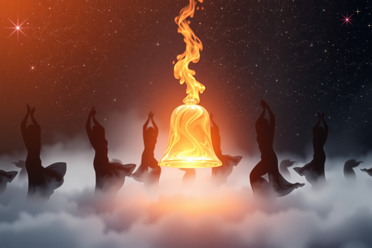 Sognare danza intorno a campana di fuoco simboleggia trasformazione intensa.