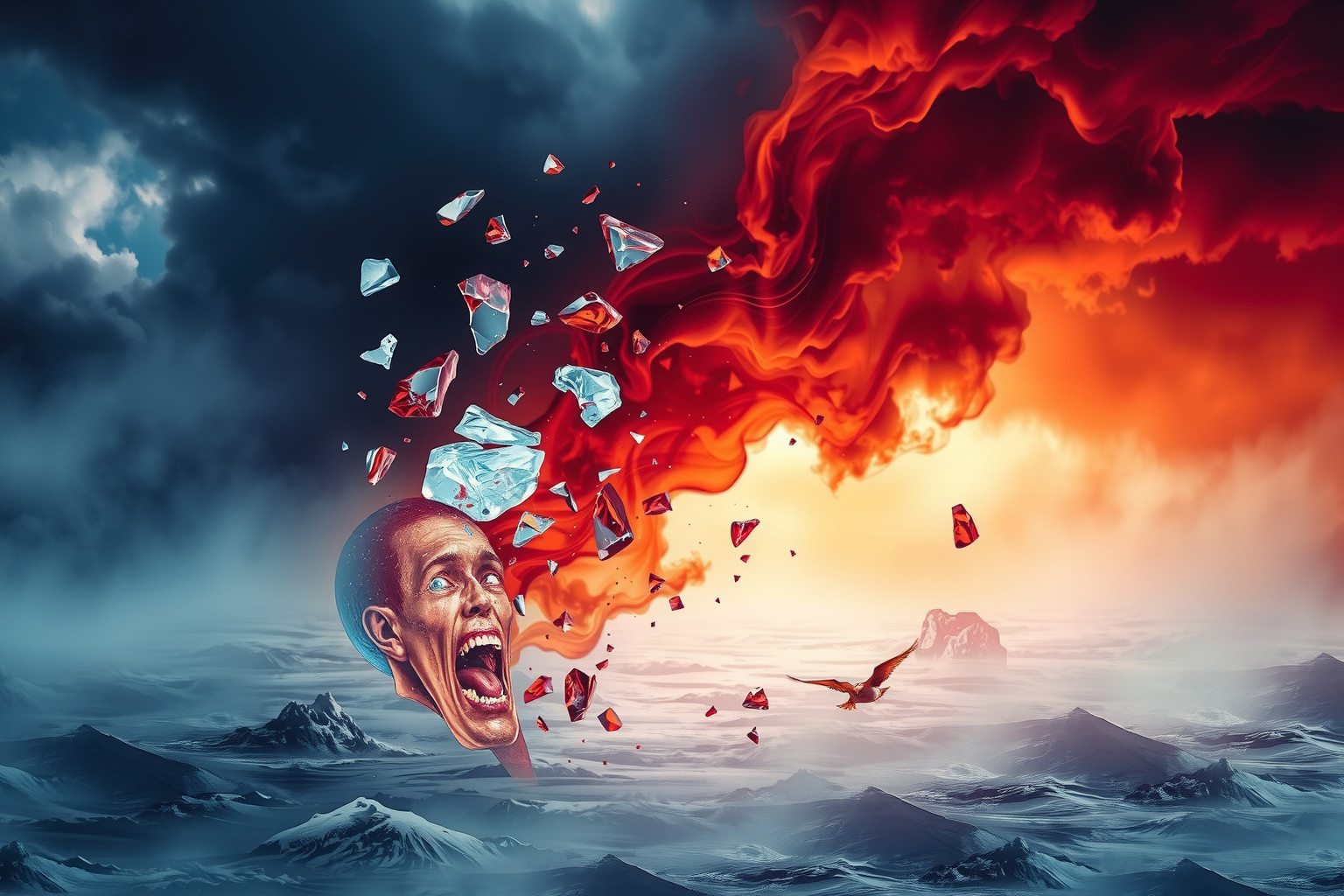 Sognare di rompere il ghiaccio riflette rabbia repressa interiore.