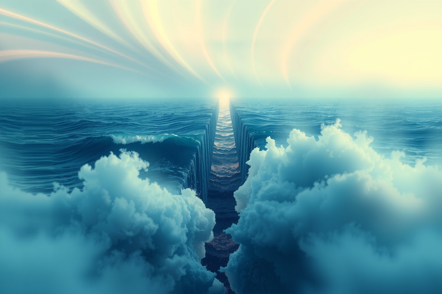 Sognare di dividere il mare riflette conflitti interiori profondi e cambiamenti.