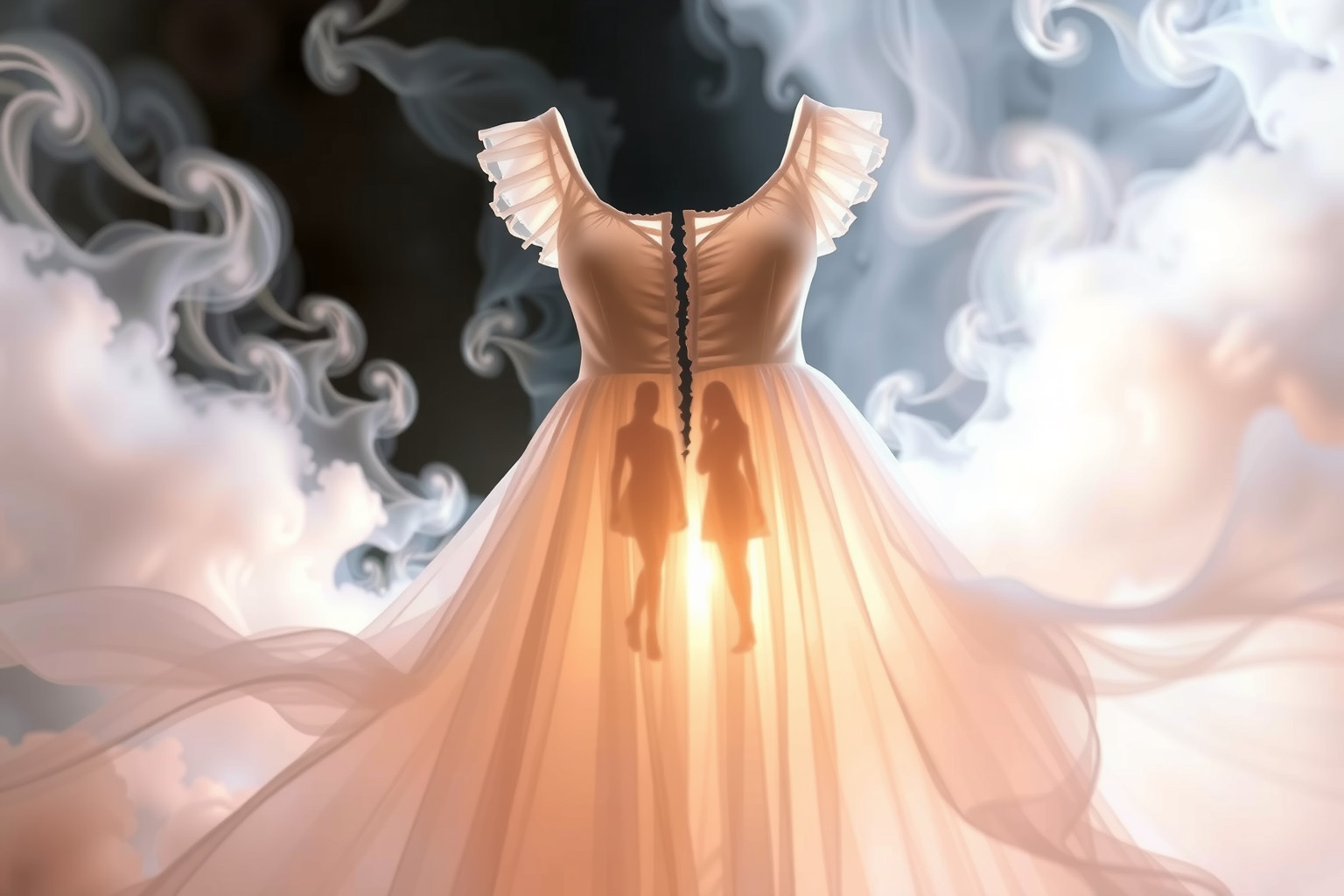 Sognare di dividere un vestito simboleggia cambiamento e conflitti interiori.