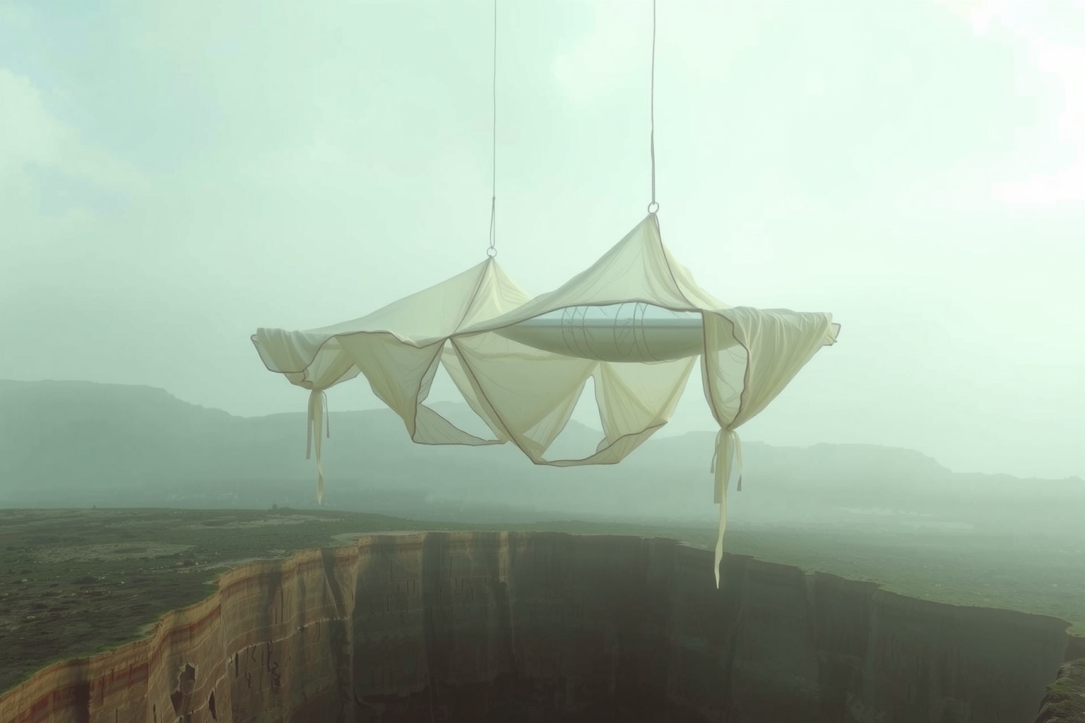 Sognare un luogo instabile riflette insicurezza e paura interiore.