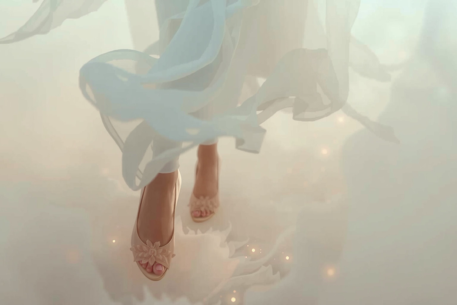 Sognare inseguimenti con scarpe da sposa indica ansia e cambiamenti.