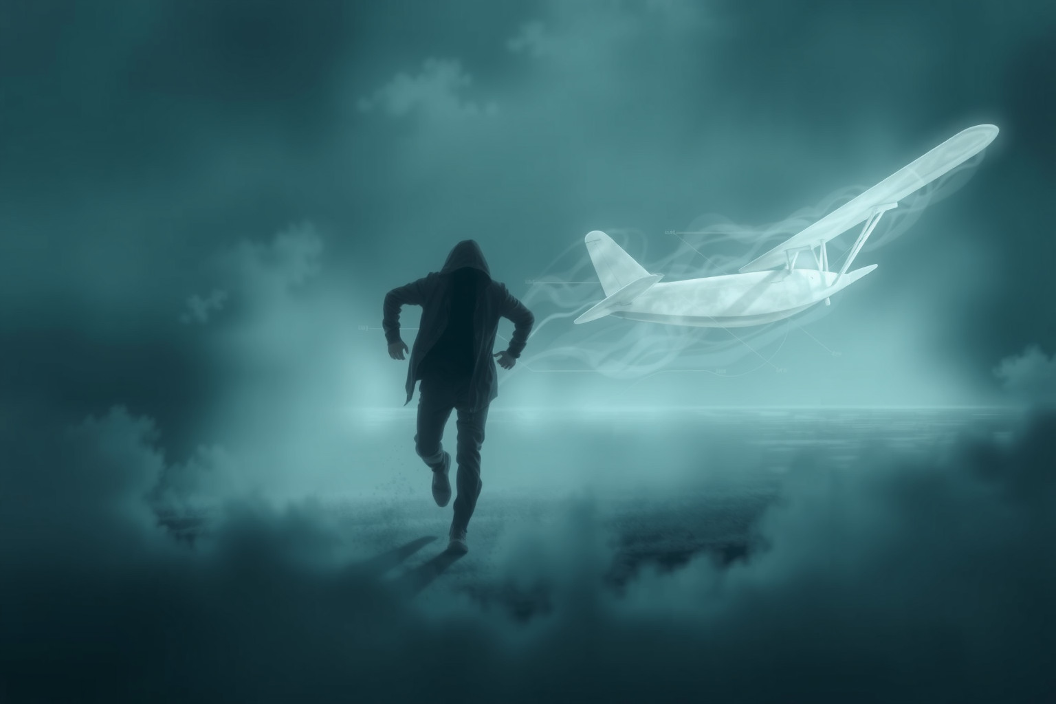 Sognare un idrovolante che insegue riflette ansia e conflitti interiori.