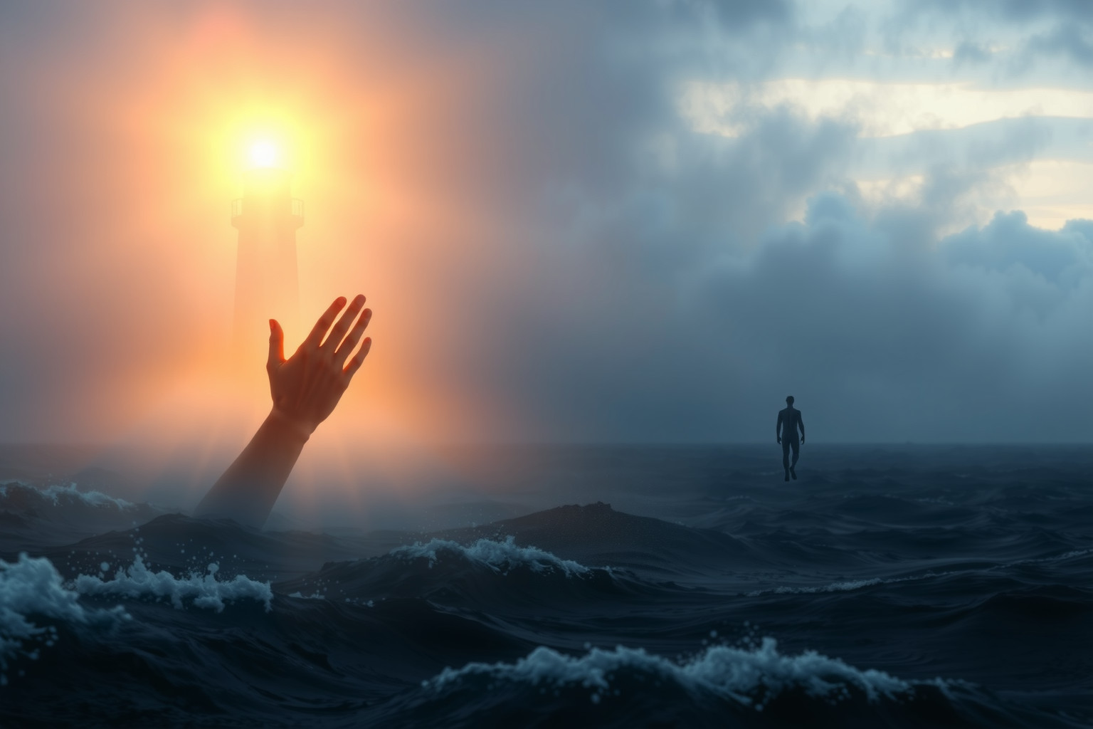 Sognare un faro che salva indica speranza e guida esterna.