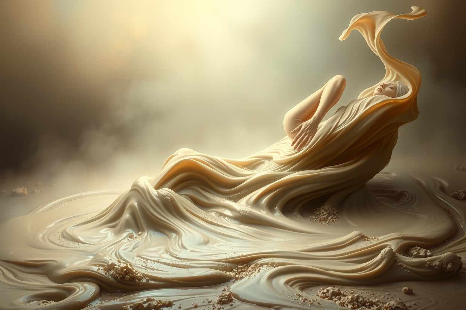 Sognare fango appiccicoso indica ostacoli emotivi difficili da superare.