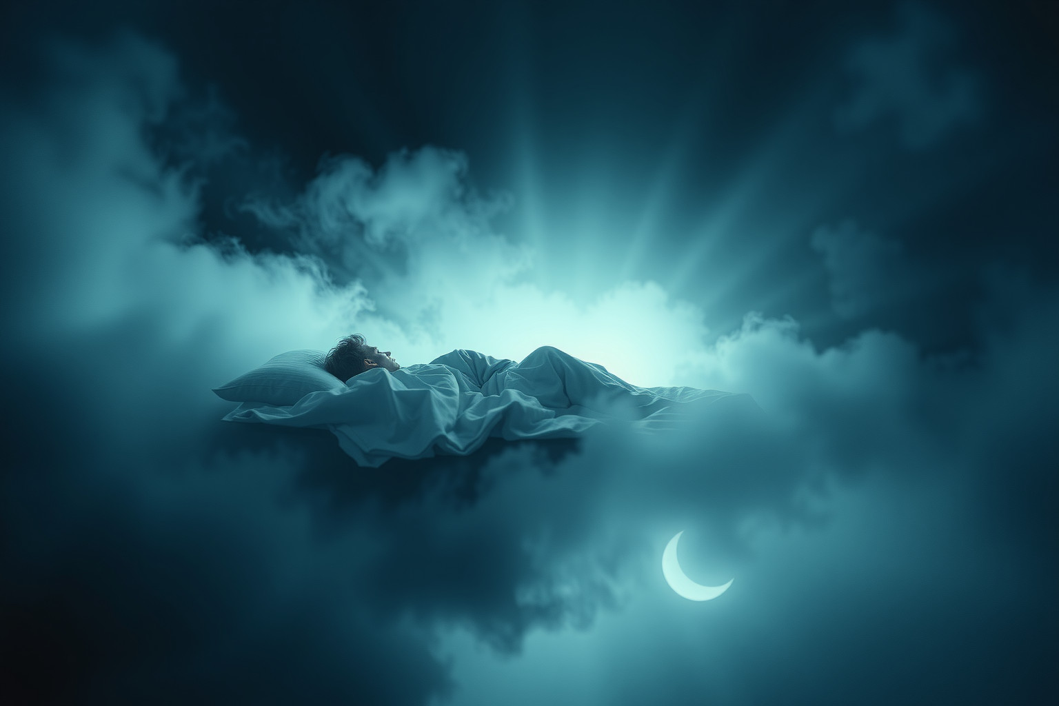 Sognare l'insonnia in cuccetta riflette ansia e mente agitata.