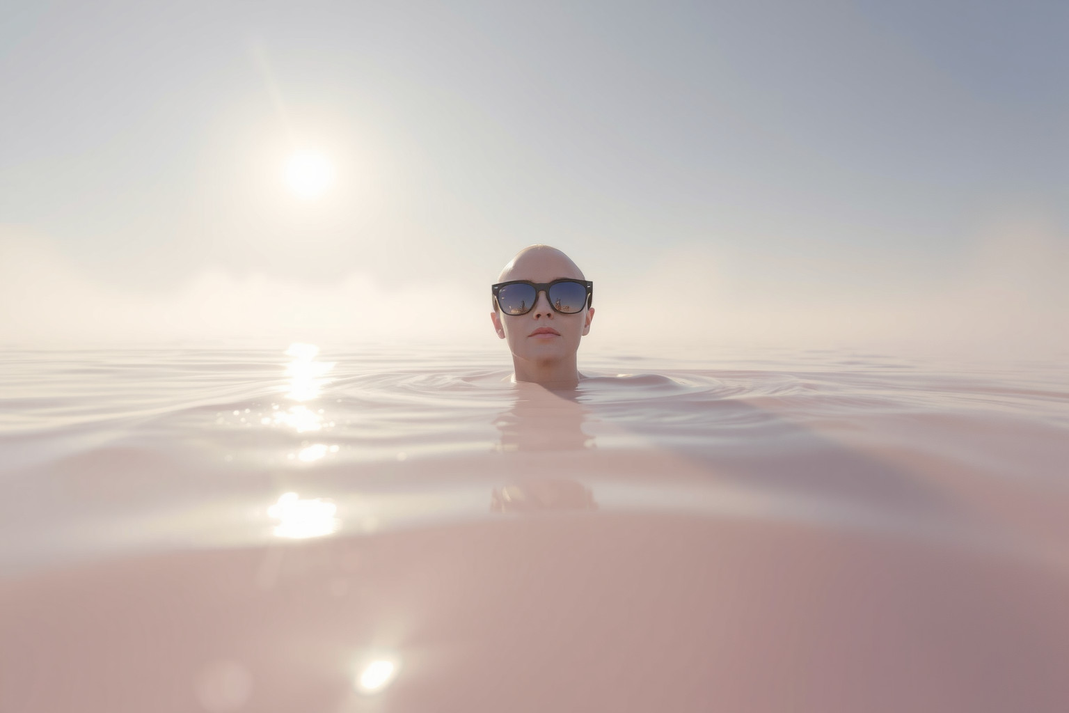 Sognare occhiali da sole nuotando simboleggia protezione e fiducia interiore.