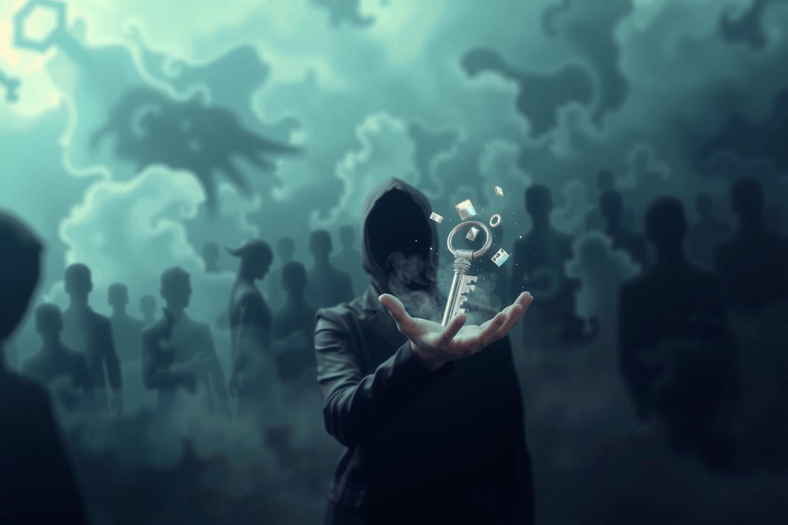 Perdere la chiave in folla simboleggia smarrimento e ansia profonda.