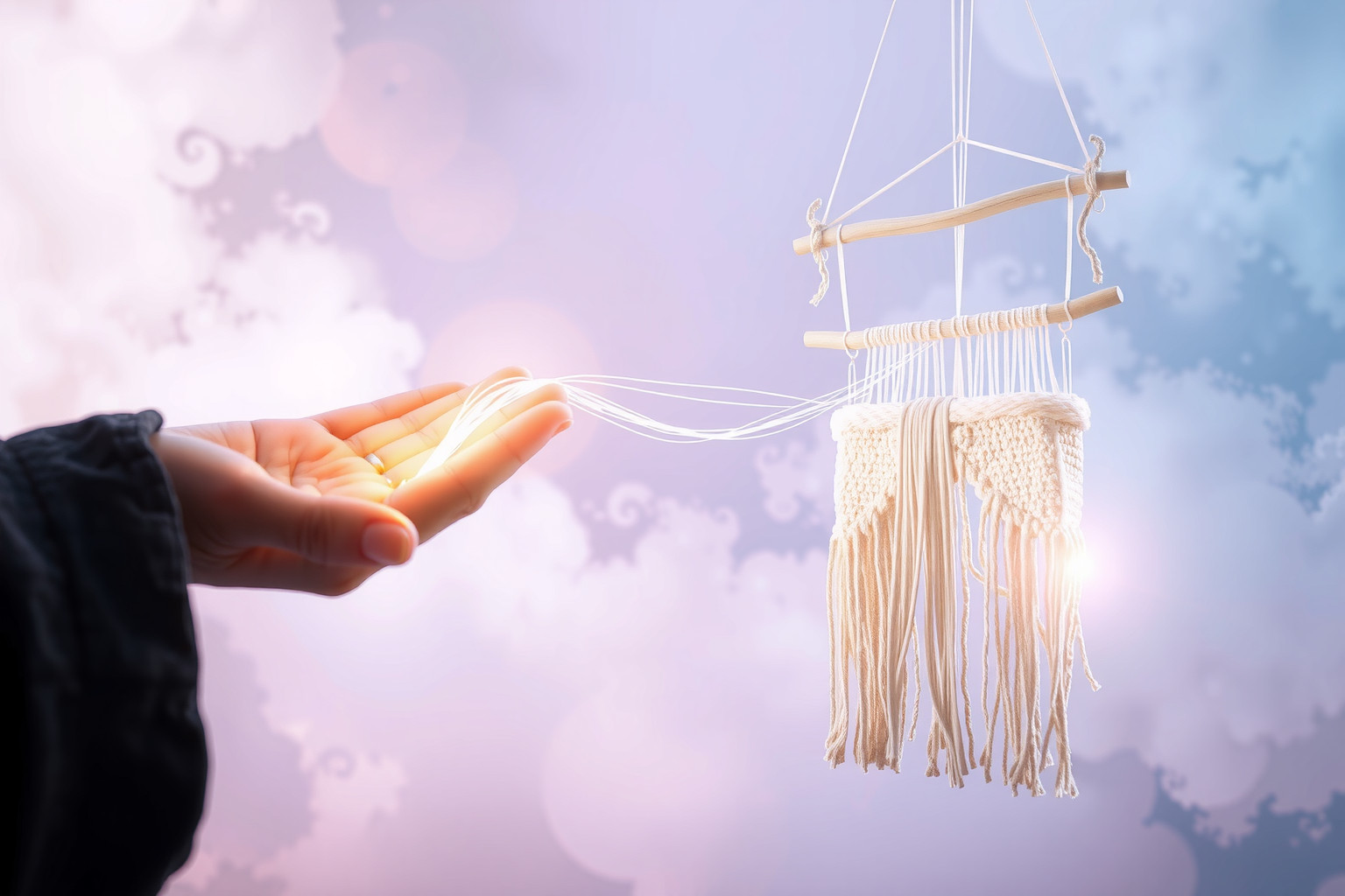 Sognare tessuti regalati al telaio simboleggia creatività e legami.