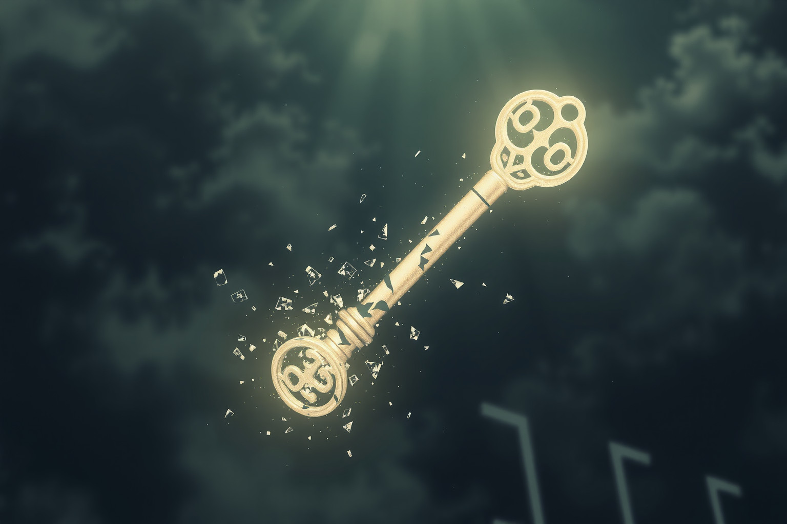 Sognare chiave del cielo rotta simboleggia perdita di controllo interiore.