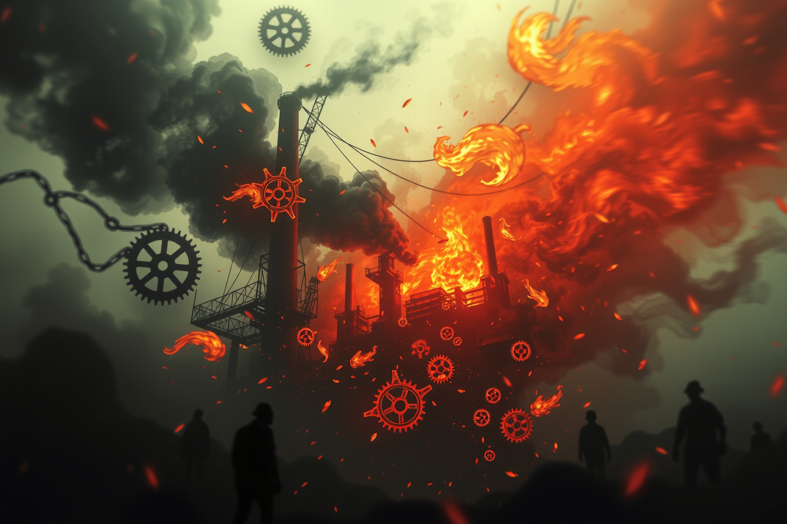 Sognare sabotaggi riflette conflitti interiori e desideri repressi.