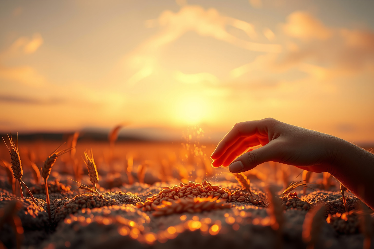 Sognare di seminare segale al tramonto simboleggia nuovi inizi e speranza.