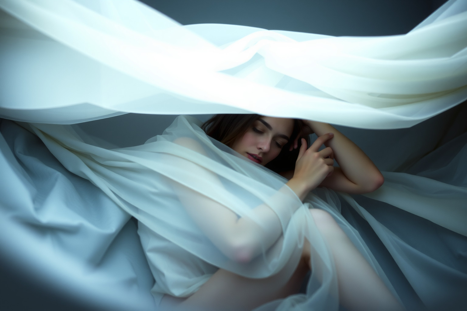 Sognare soffocamento sotto coperta riflette paura di costrizioni emotive.