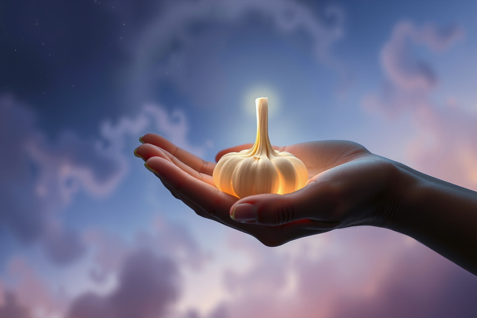 Sognare uno spicchio d'aglio simboleggia protezione e salute imminente.