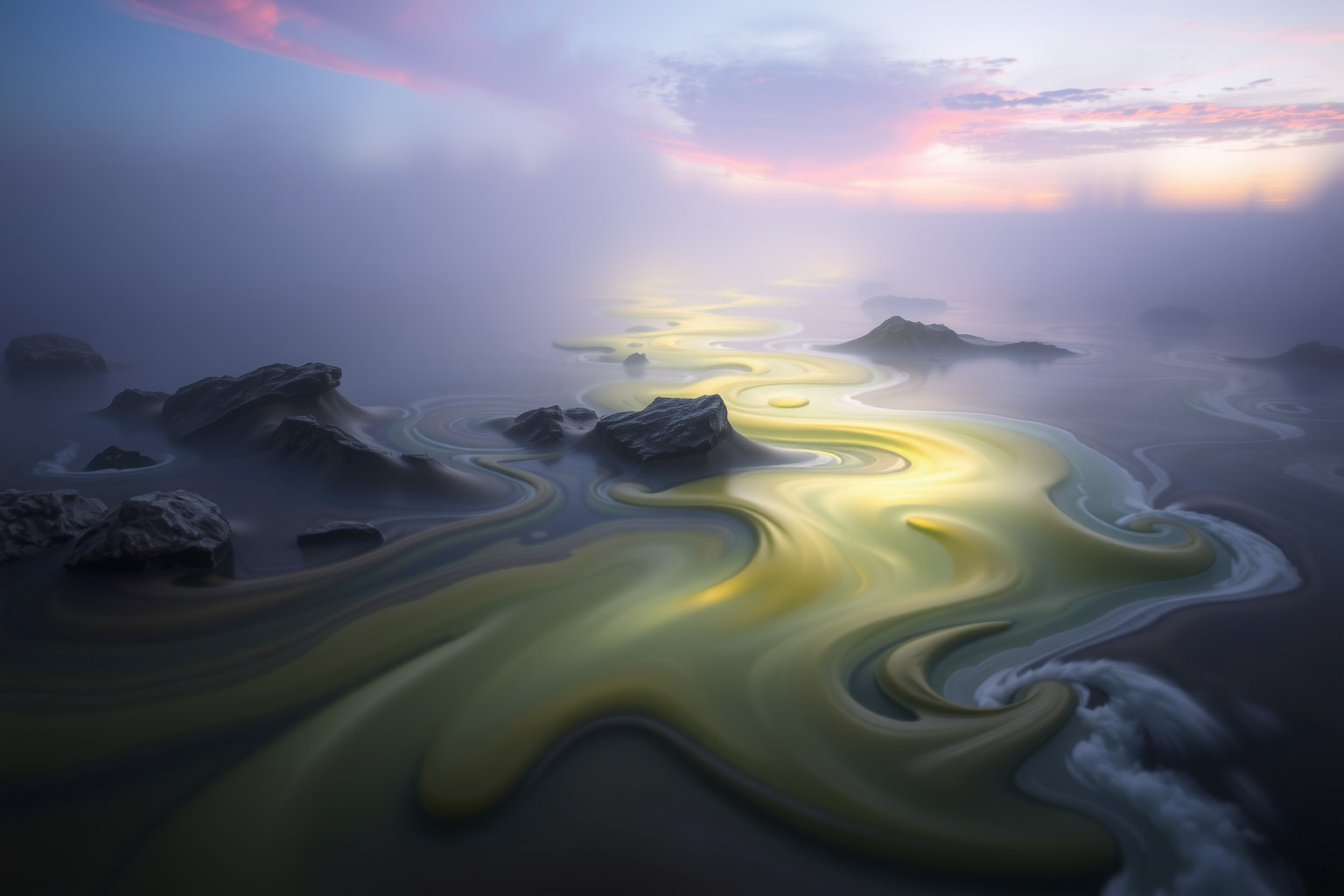 Sognare liquame nel fiume indica emozioni negative nascoste.