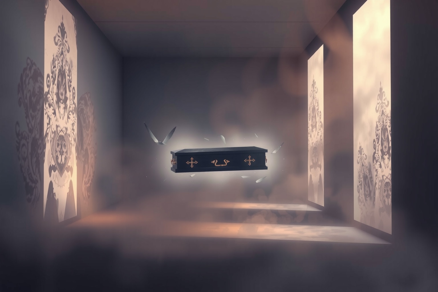 Sognare una bara in casa riflette paure e conflitti interiori nascosti.