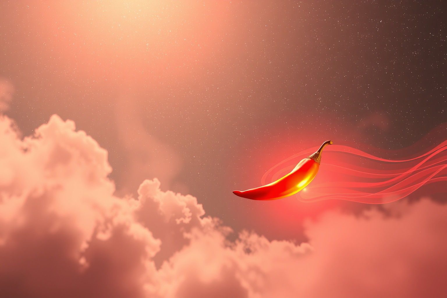 Sognare di volare su un peperoncino simboleggia audacia e libertà.